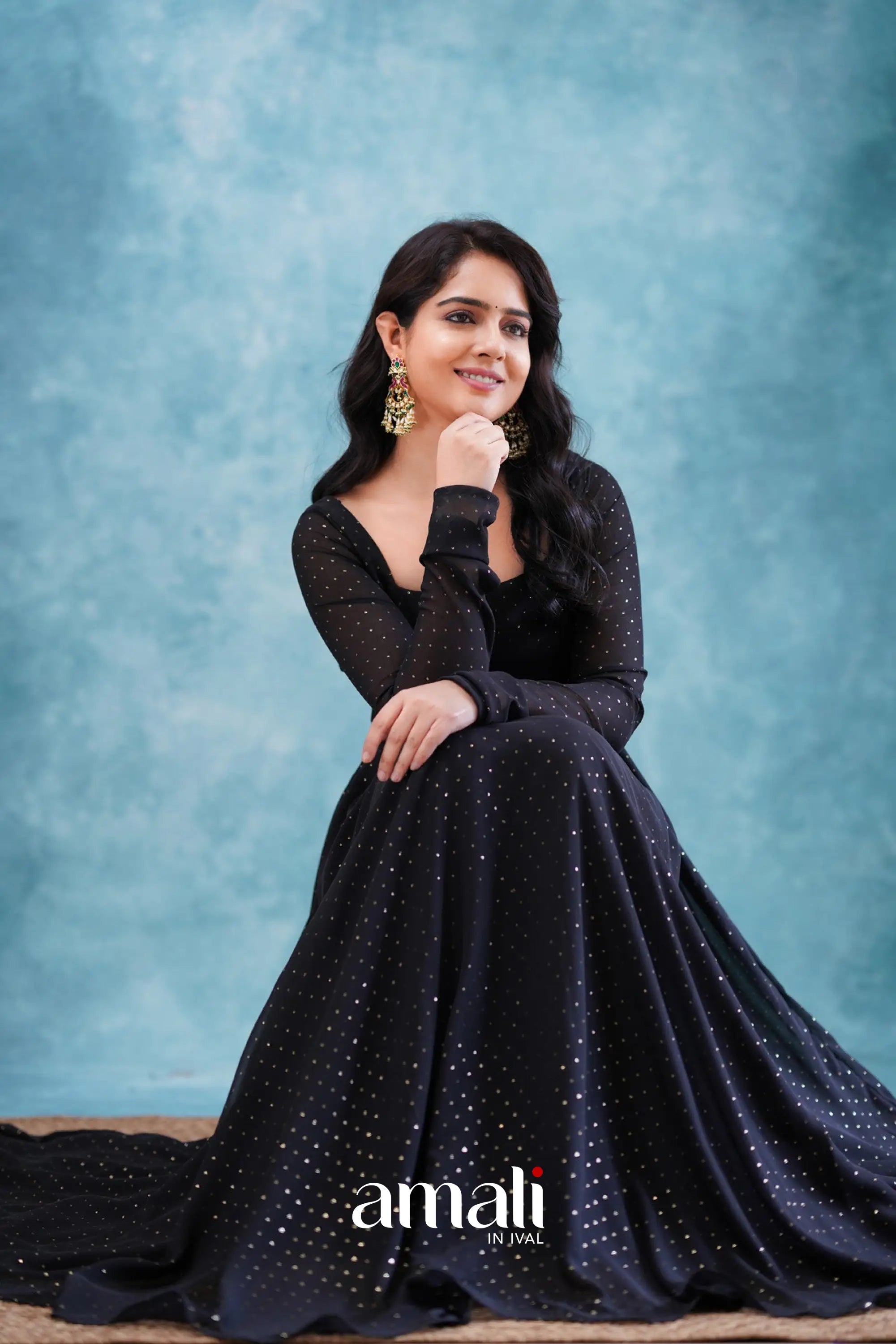 Black Georgette Anarkali Anarkalis