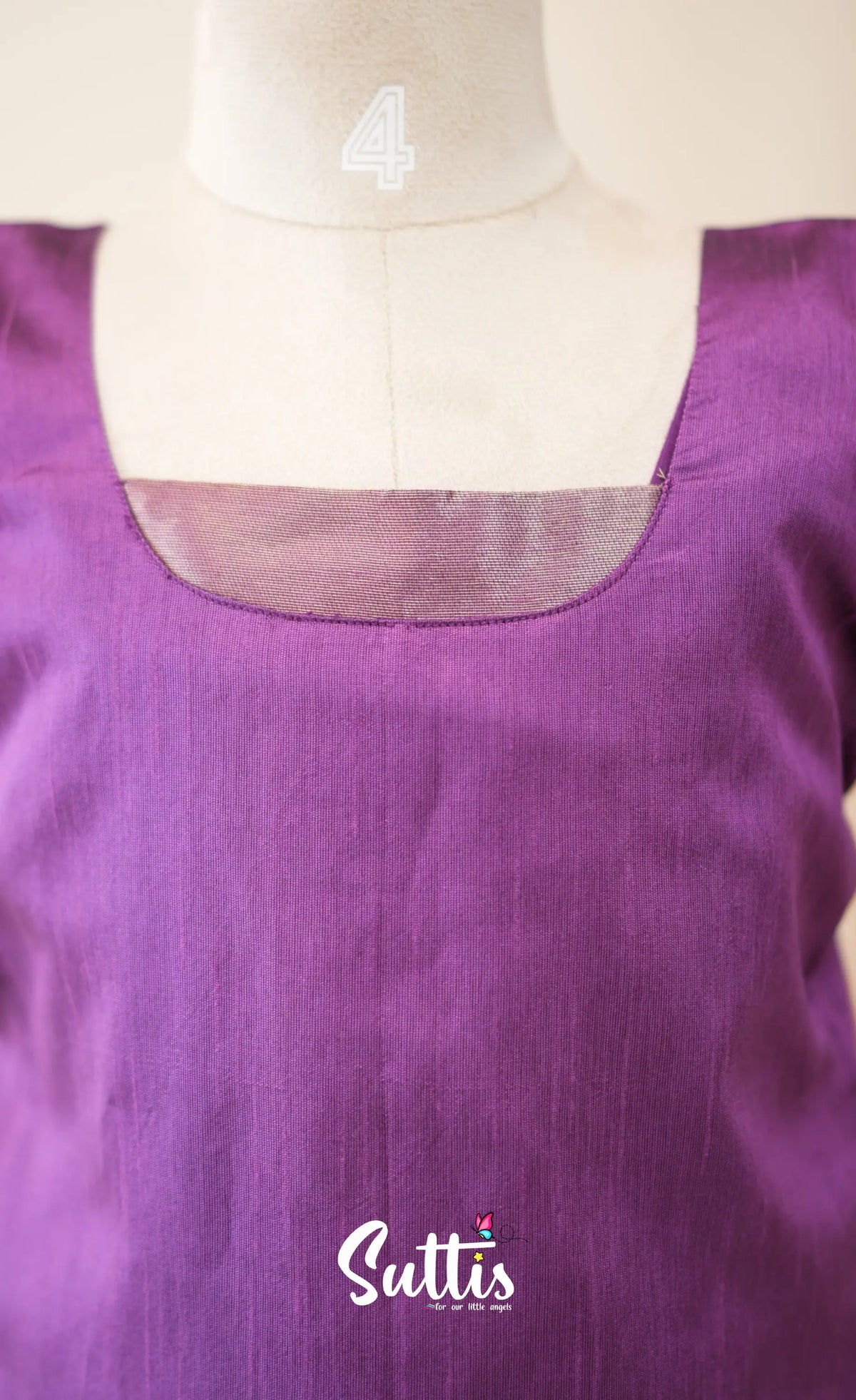 Blended Silk Pavadai Sattai - Lavender - Kids-Suttis