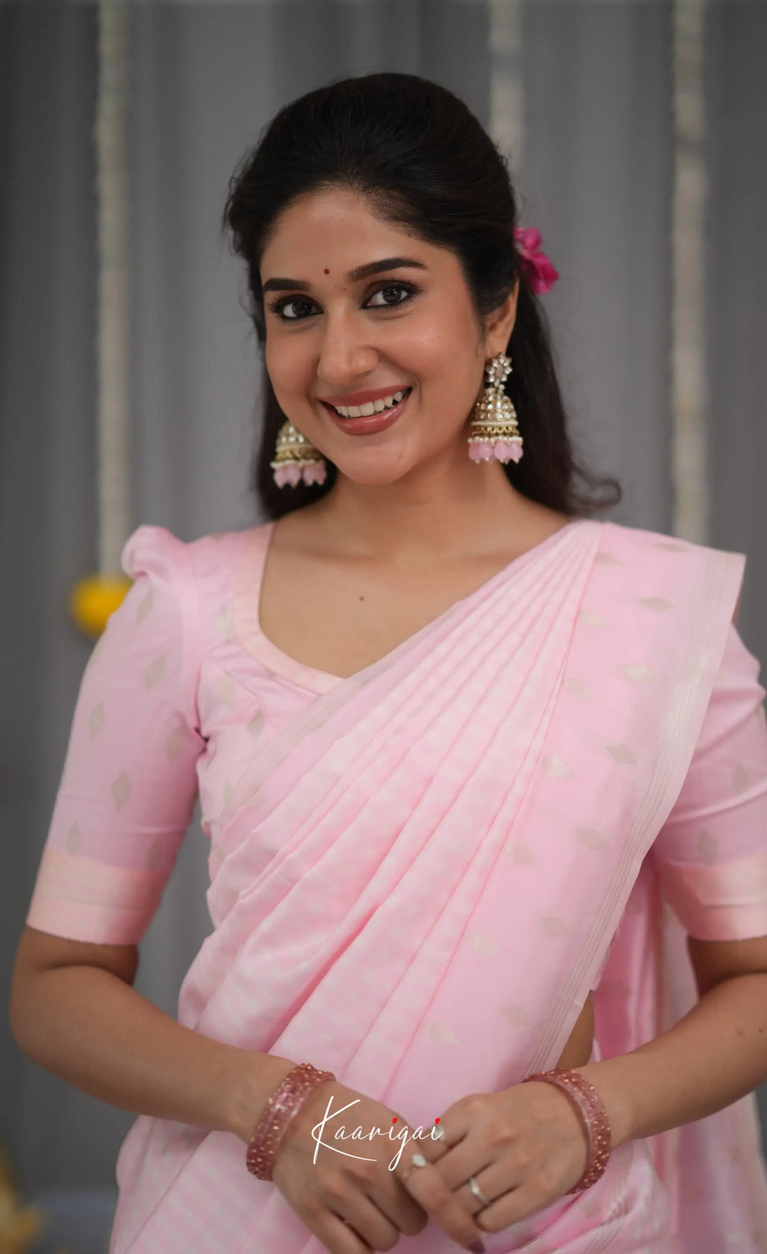 Blended Silk Saree - Baby Pink Sarees