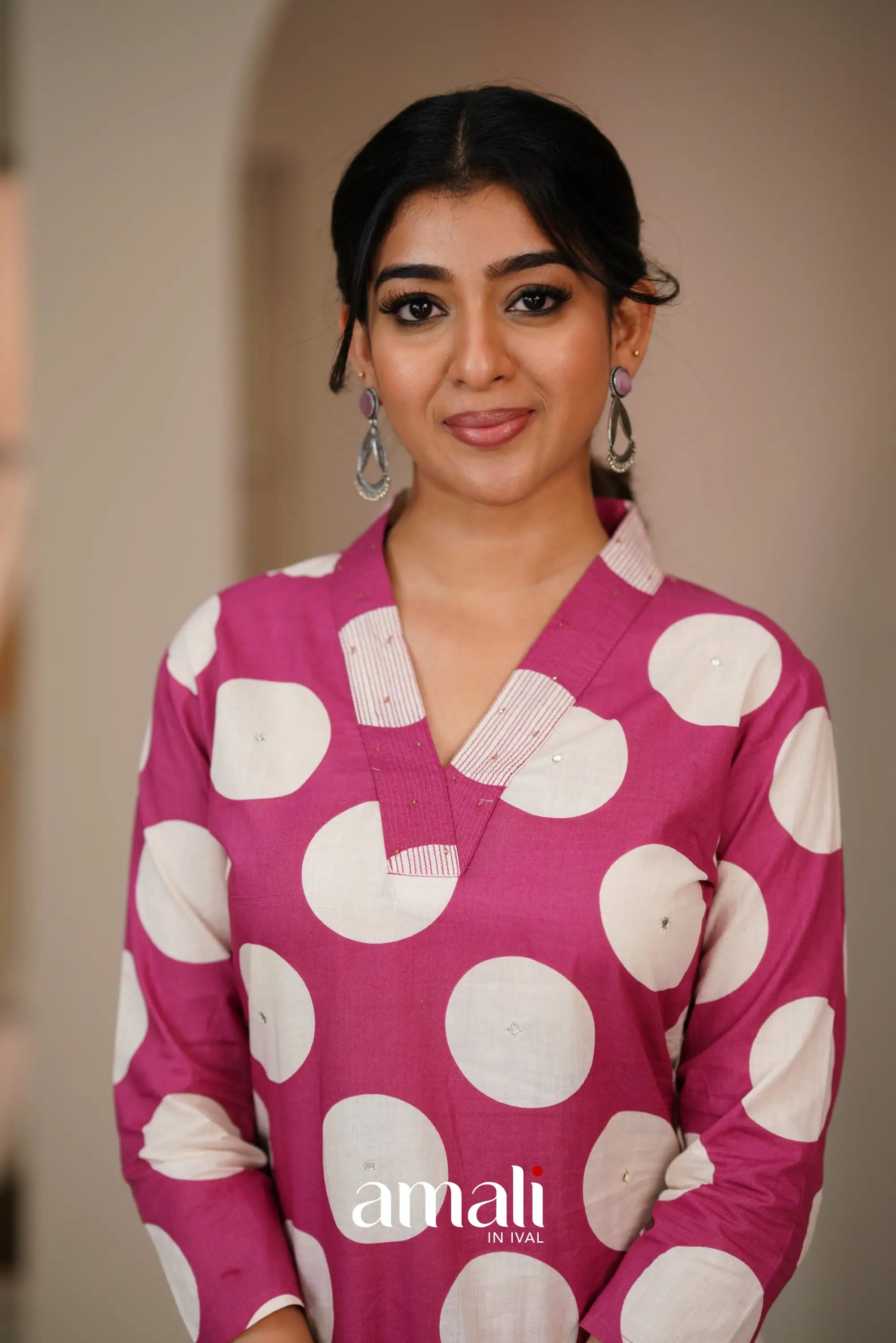 Dusty Pink Cotton Salwar Anarkalis