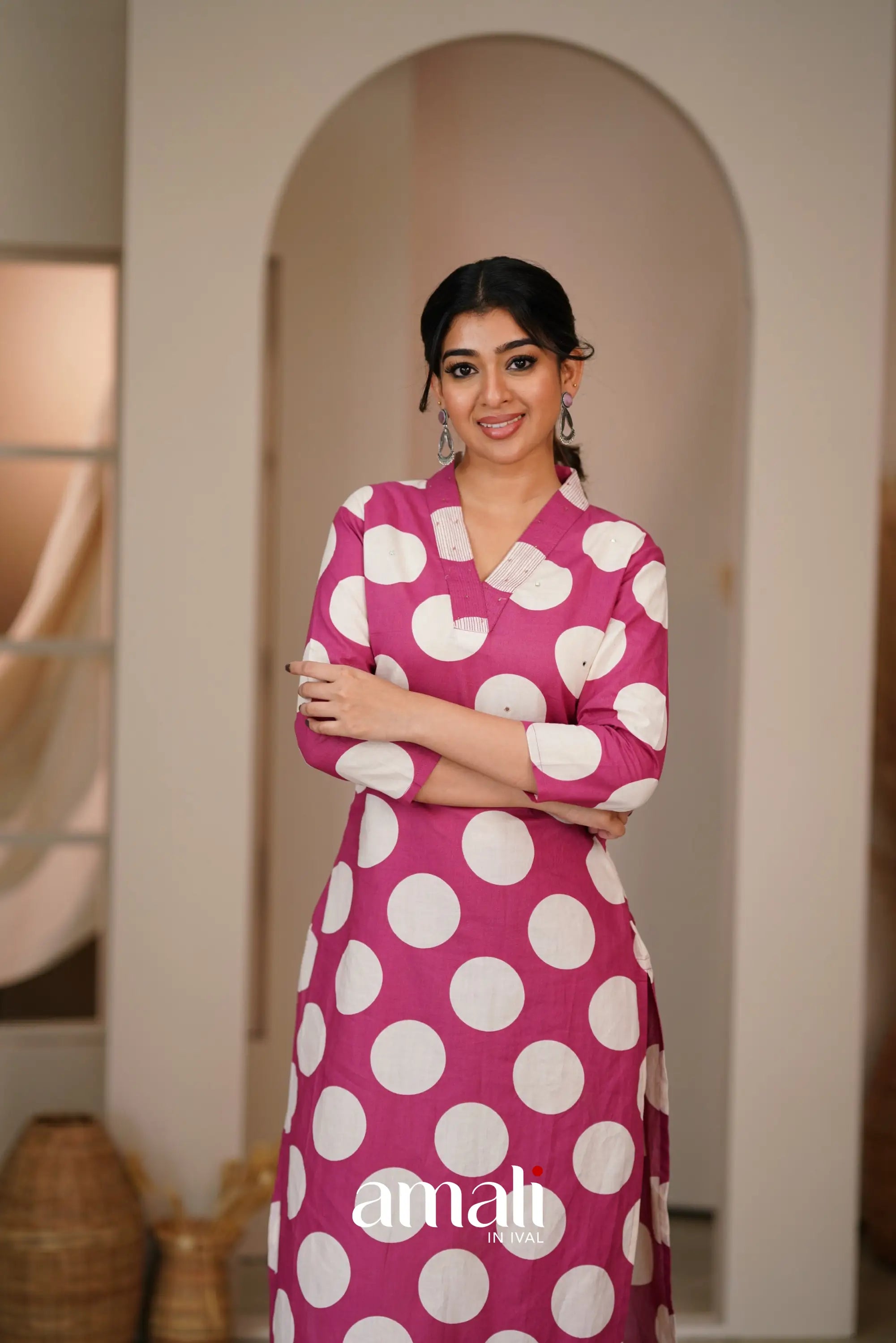 Dusty Pink Cotton Salwar Anarkalis