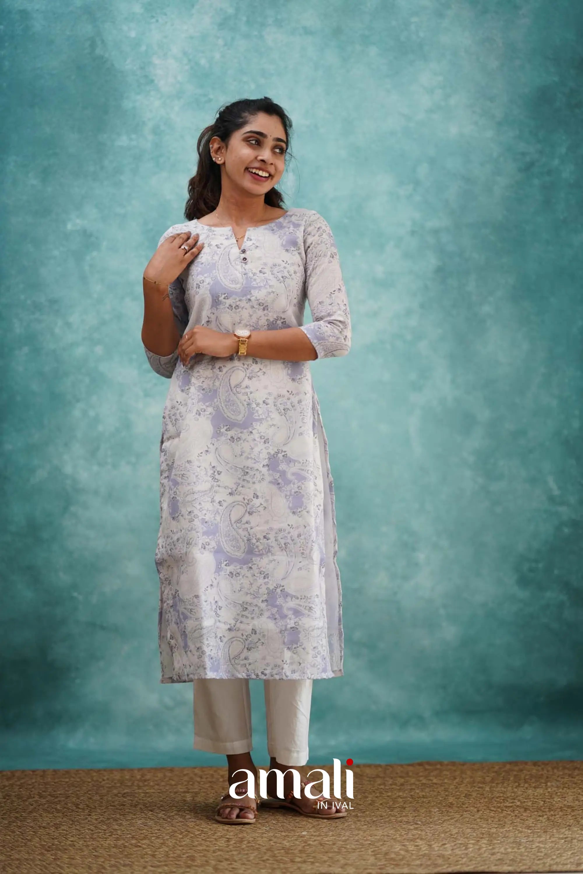 Lavender Semi Linen Co-ord Set Co-ord sets