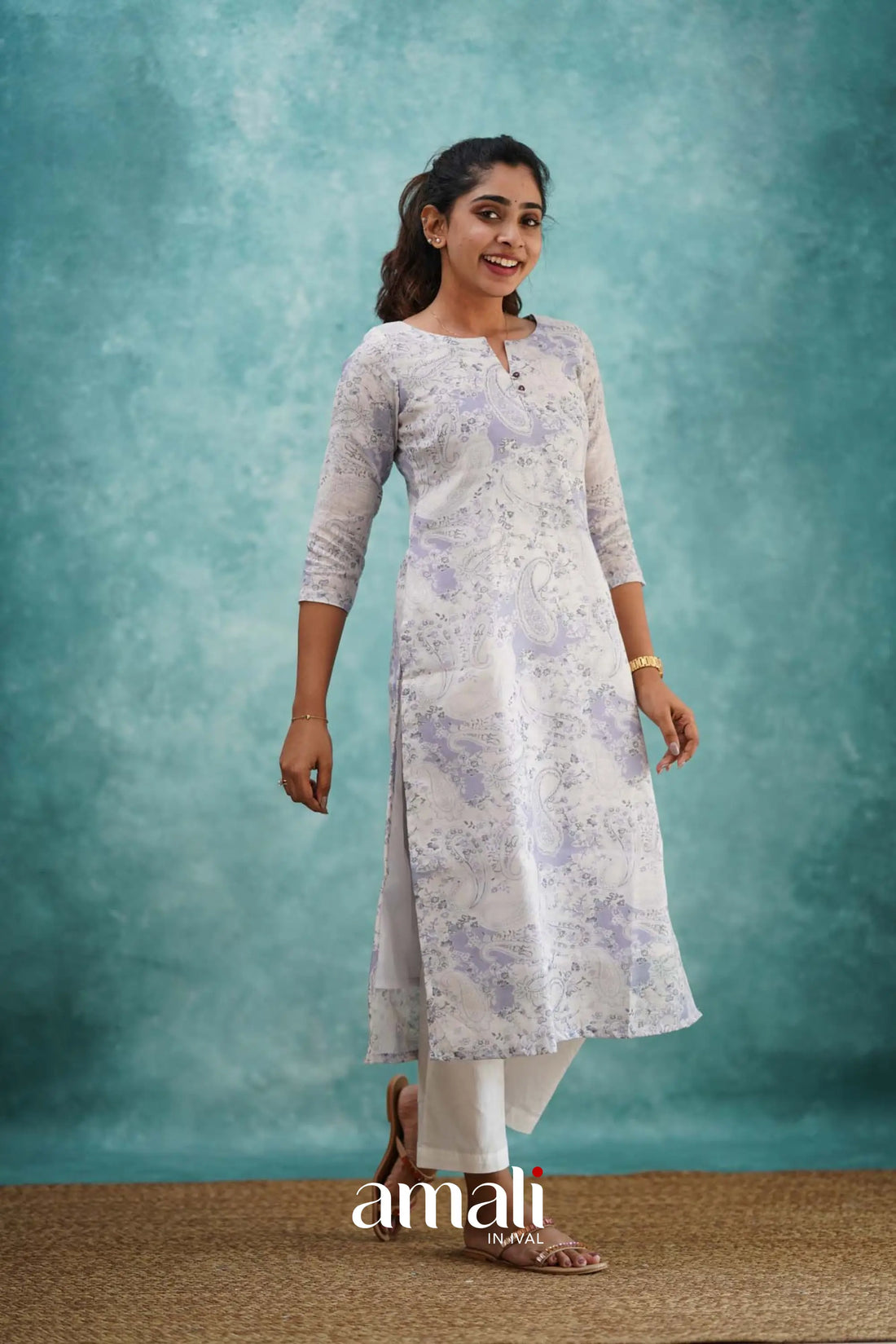 Lavender Semi Linen Co-ord Set Co-ord sets