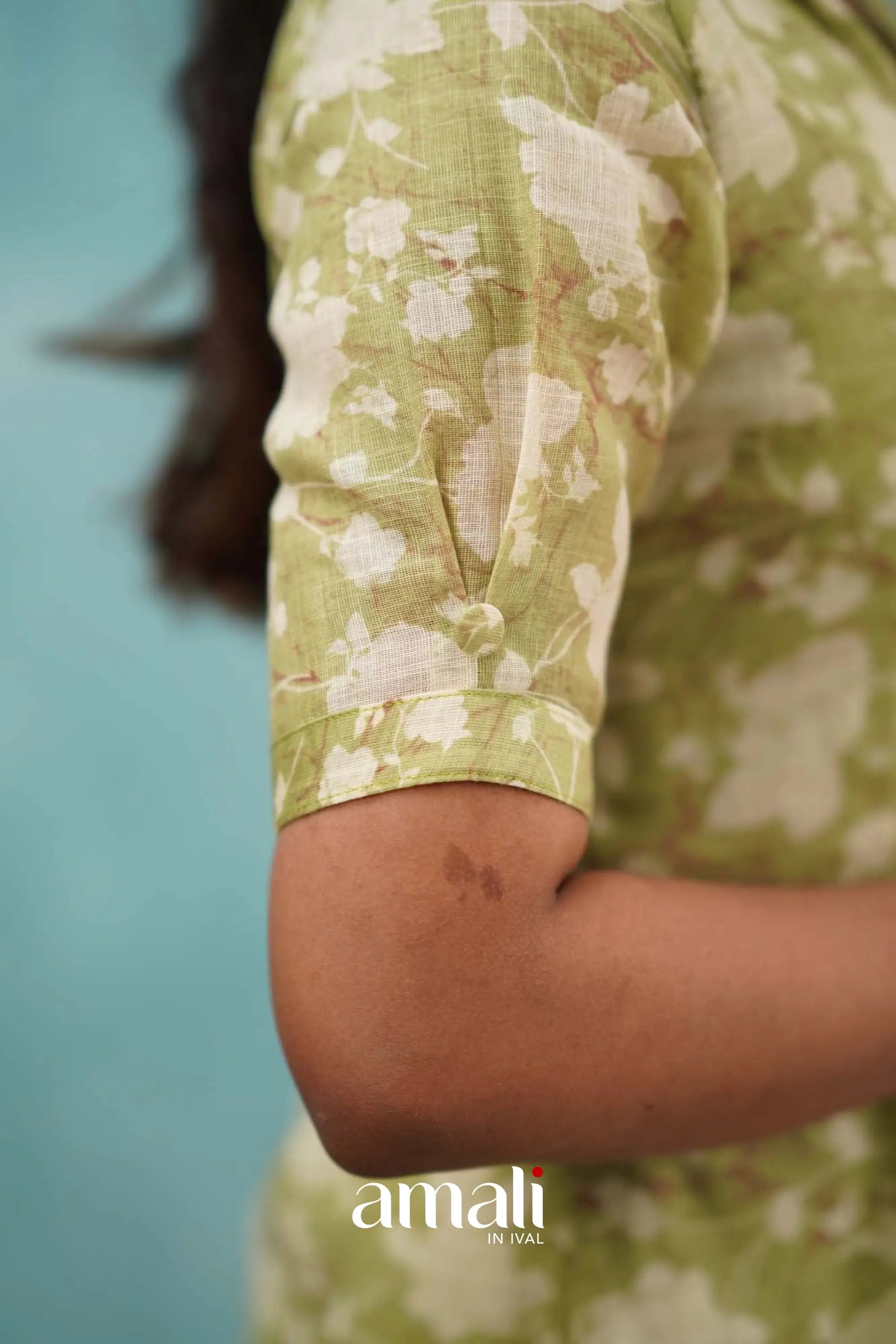 Light Green Semi Linen Co-ord Set Co-ord sets