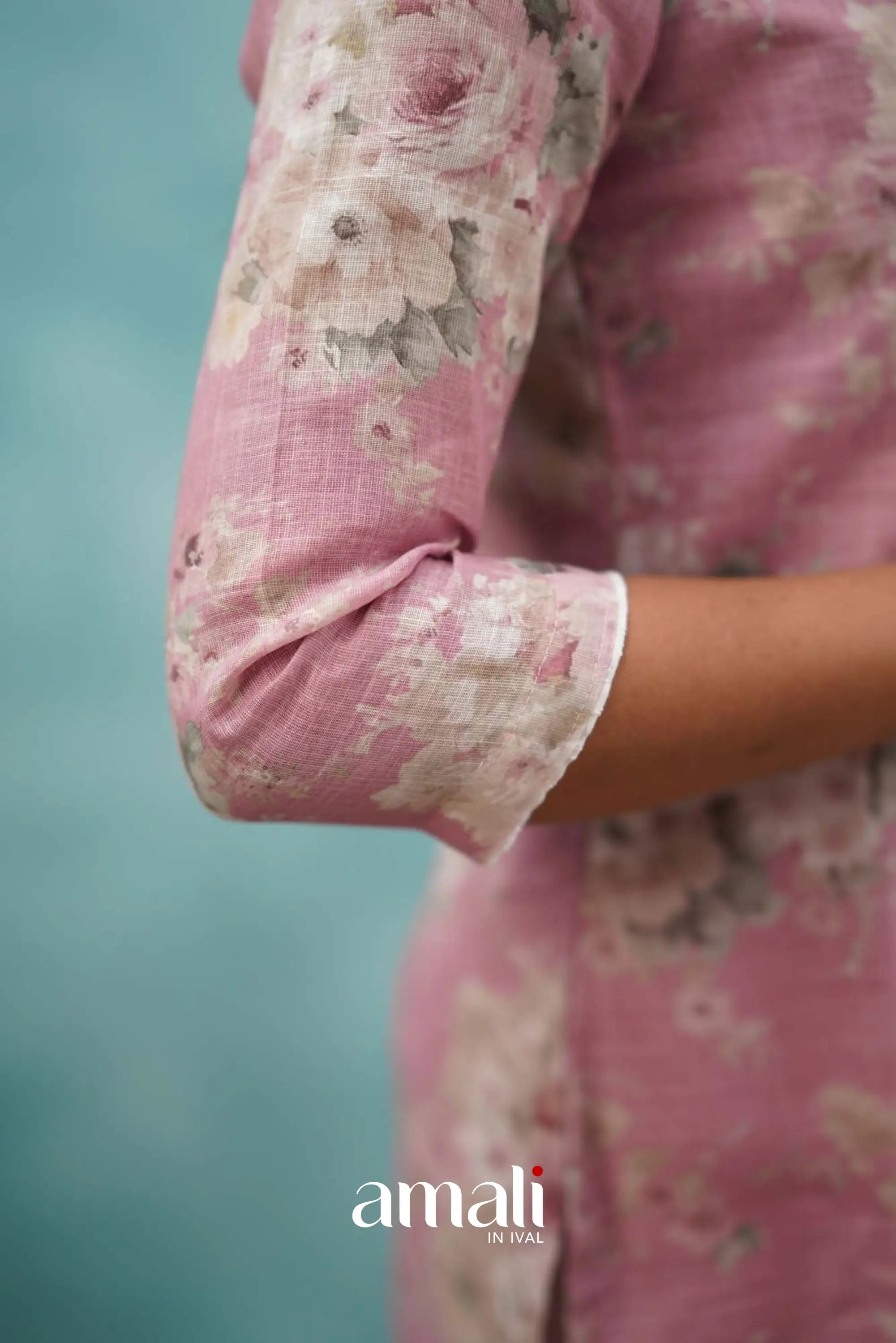 Light Pink Semi Linen Co-ord Set Co-ord sets