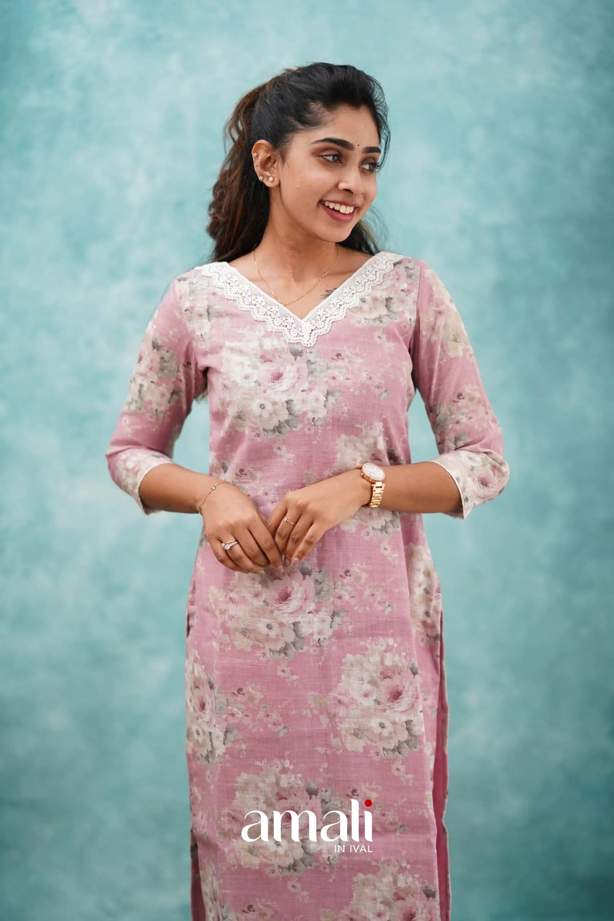 Light Pink Semi Linen Co-ord Set Co-ord sets