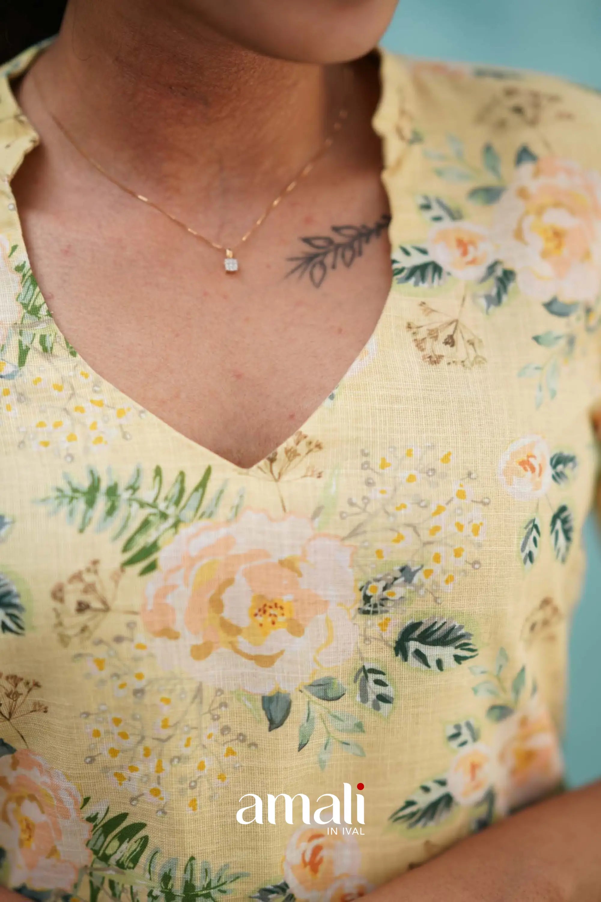 Light Yellow Semi Linen Co-ord Set Co-ord sets