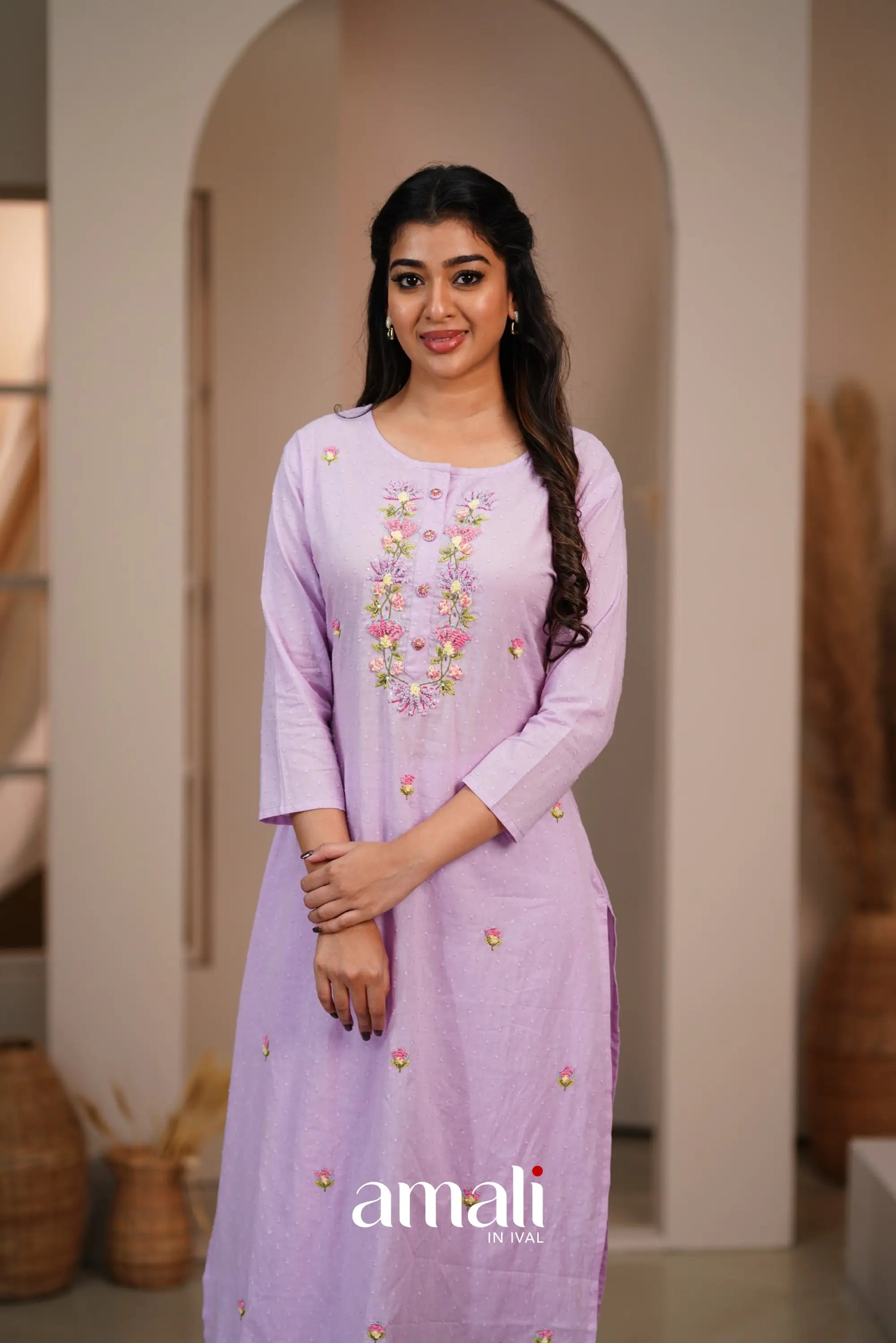 Lilac Cotton Salwar Anarkalis