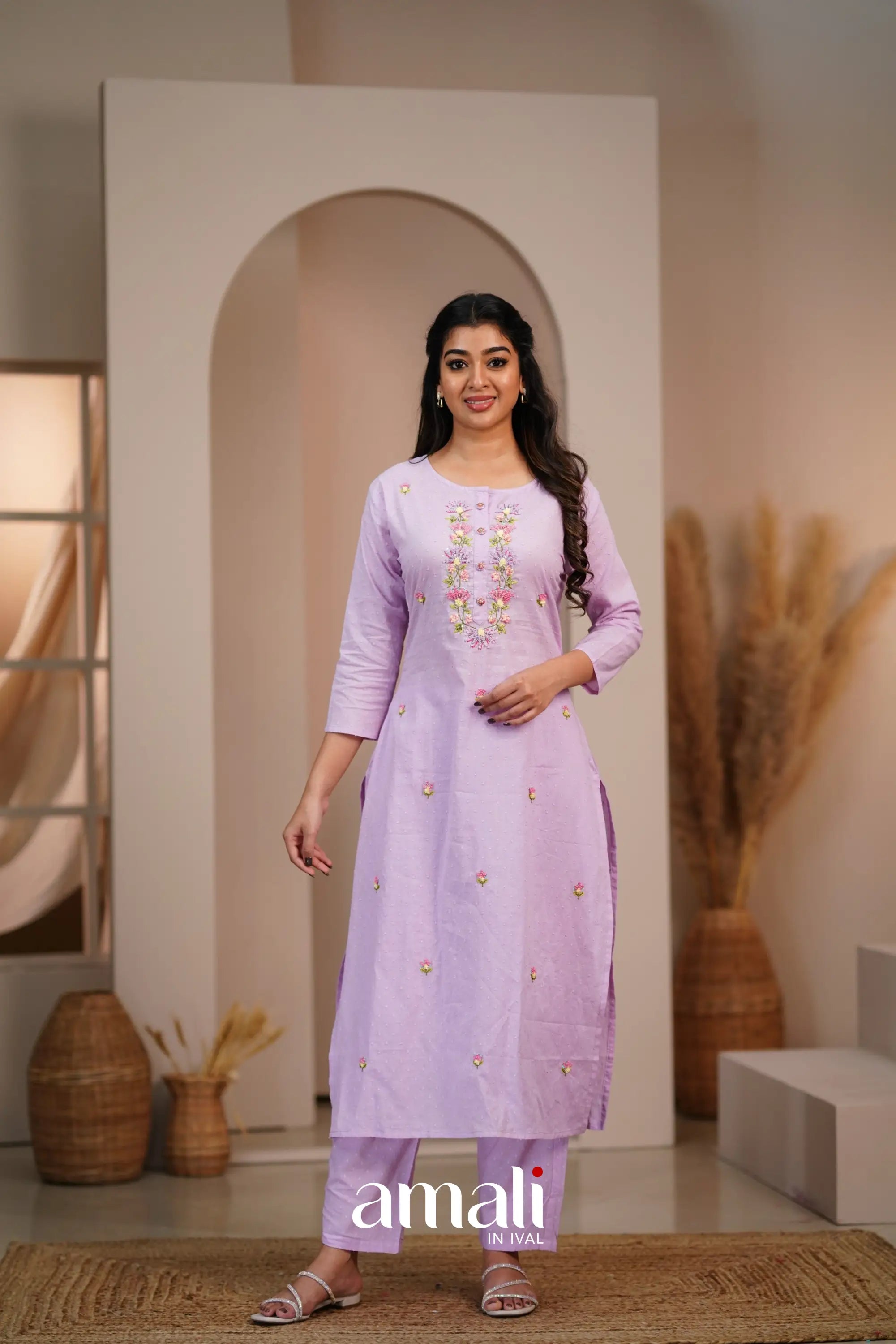 Lilac Cotton Salwar Anarkalis