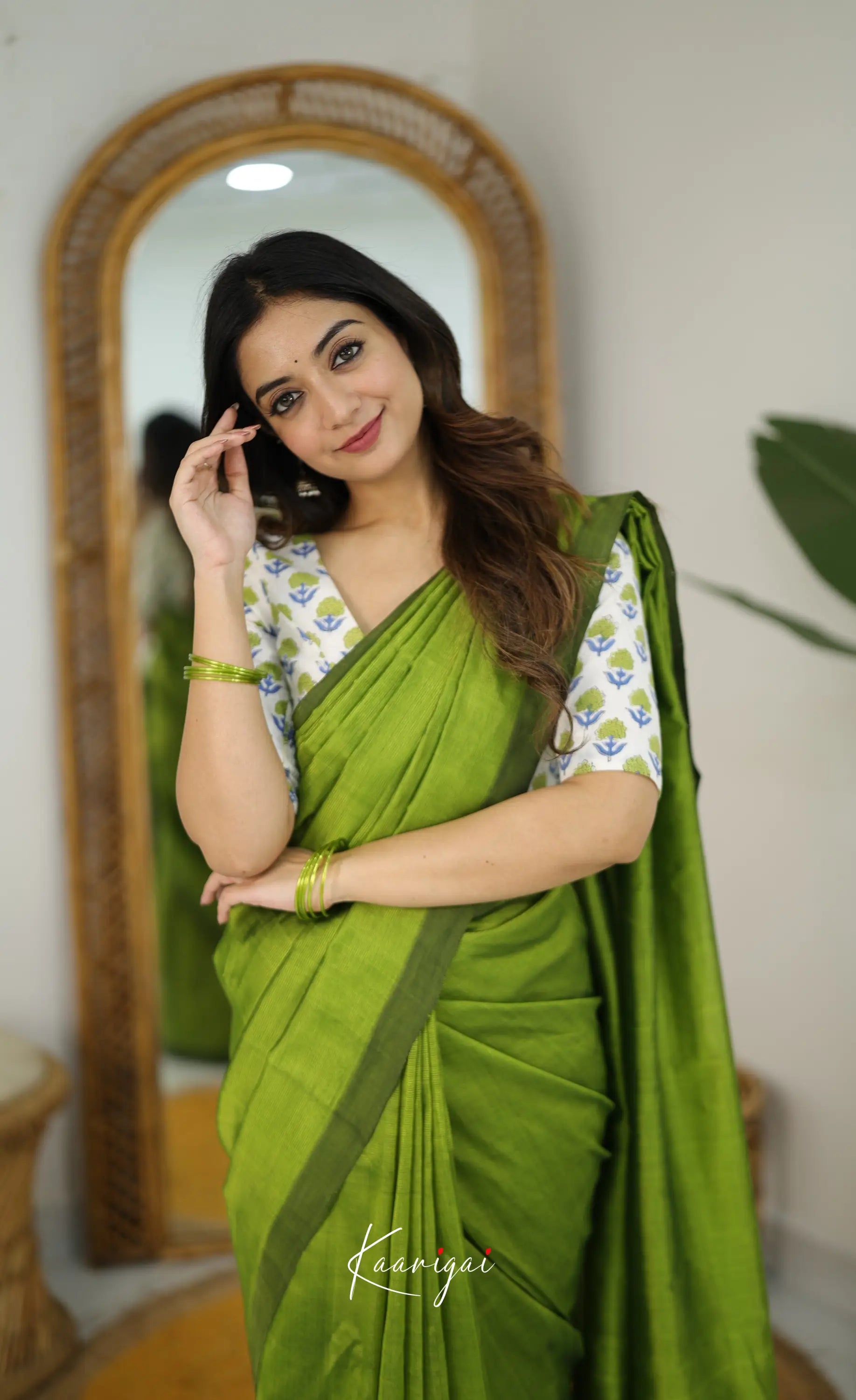 Madura Mangalagiri Saree - Light Green - Sarees