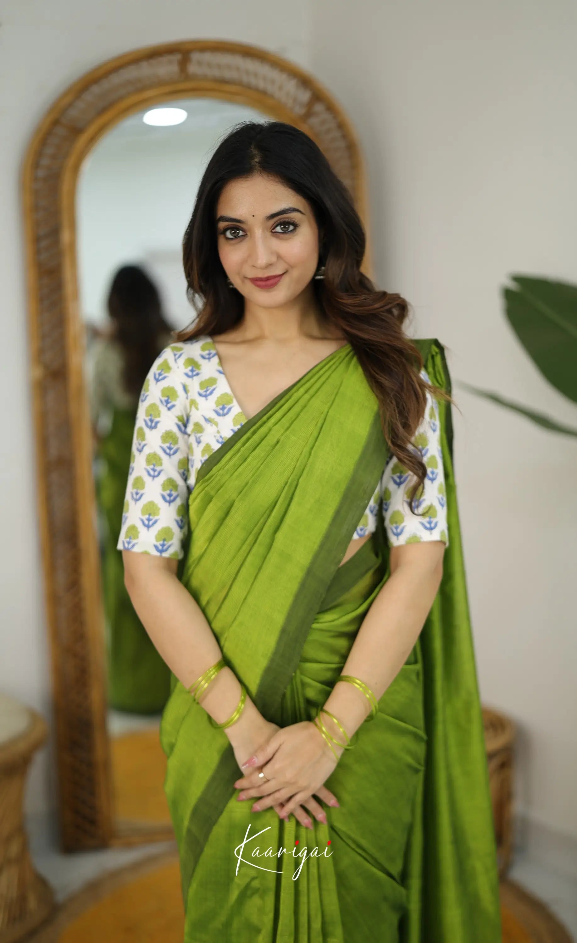 Madura Mangalagiri Saree - Light Green - Sarees