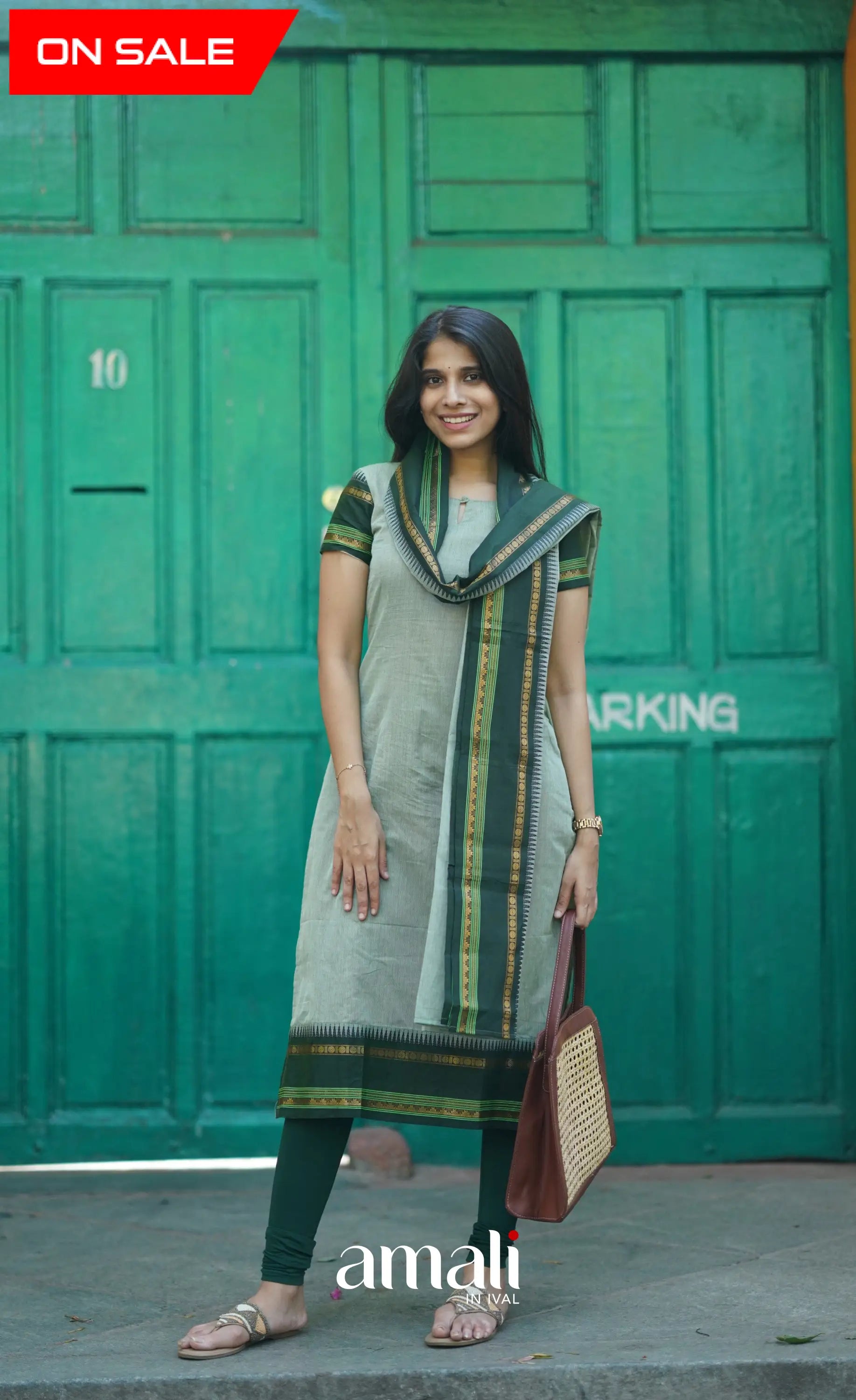 Meera Cotton Salwar - Pastel Green Salwar