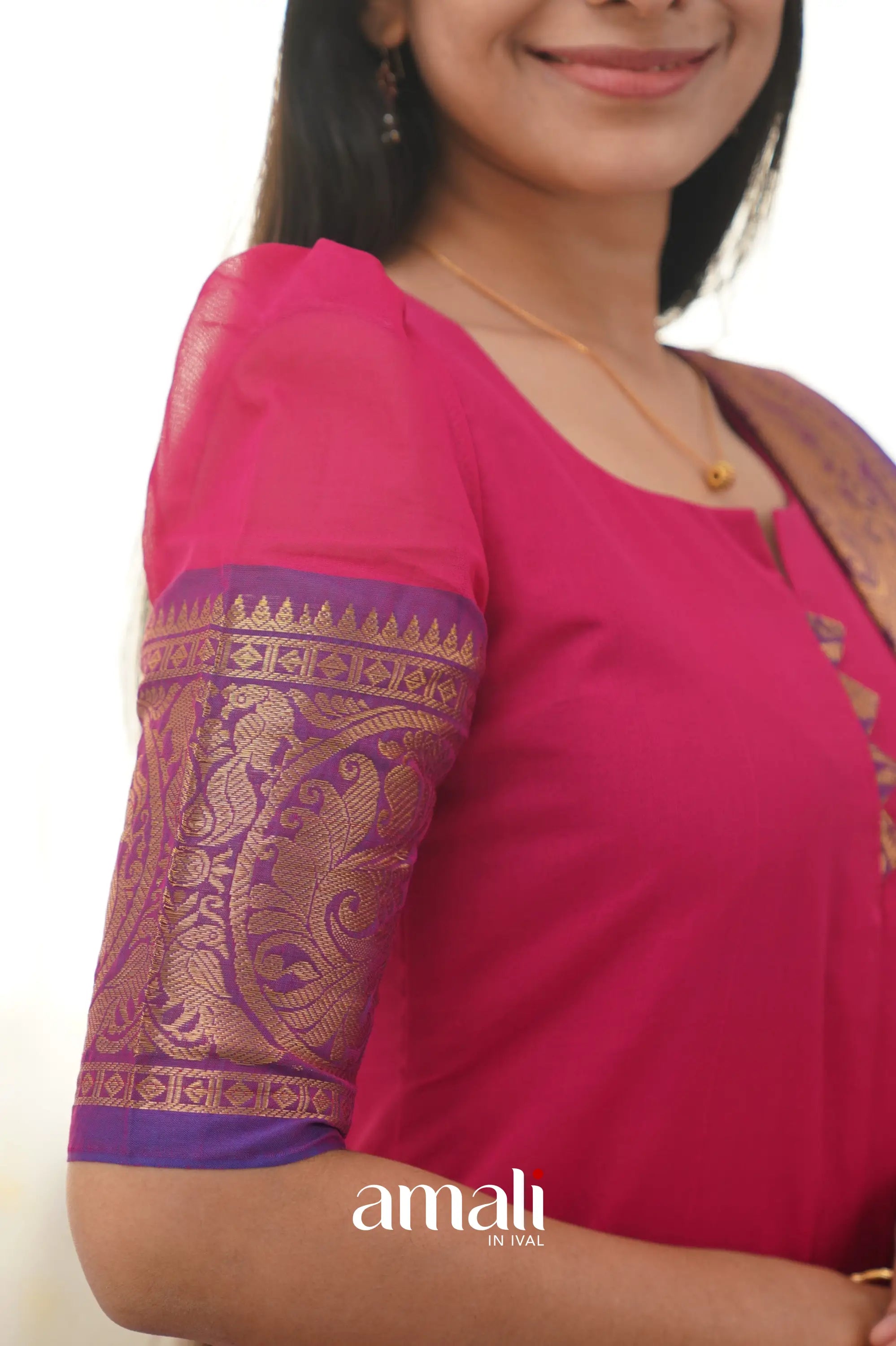 Meera Pink Shade And Purple Tone Cotton Salwar Salwar