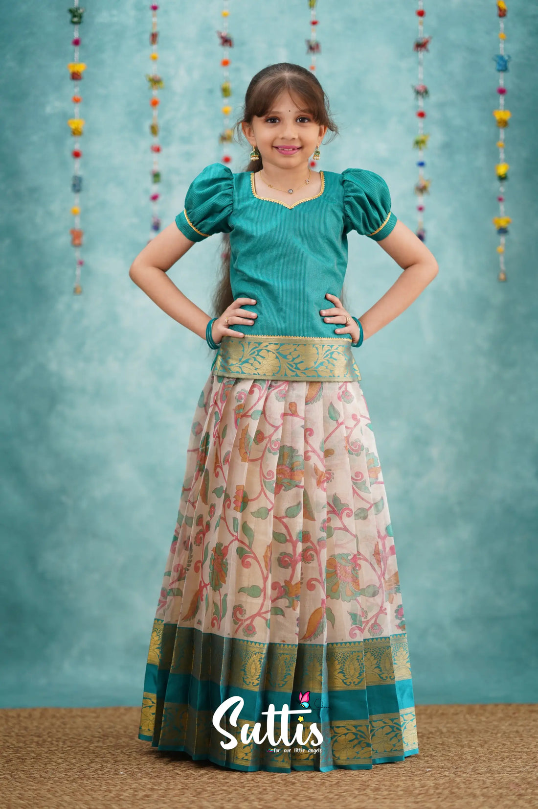 Pavadai Sattai - Dark Teal Kids - Suttis