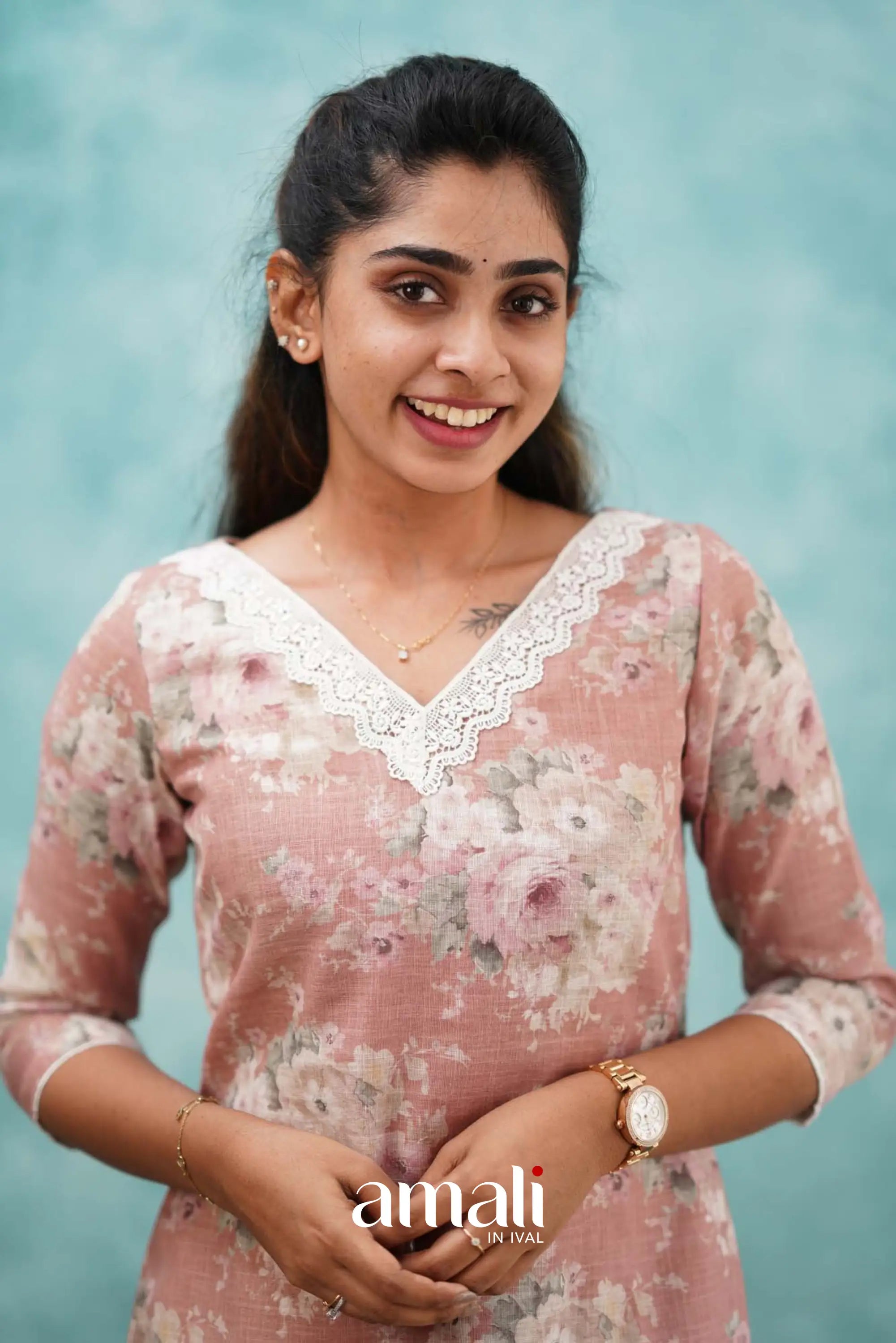 Peach Semi Linen Co-ord Set Co-ord sets