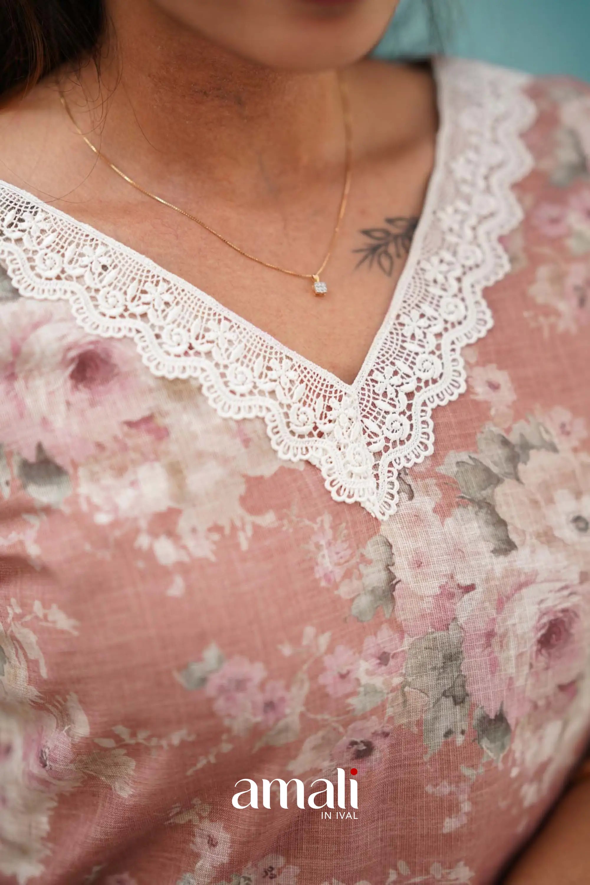 Peach Semi Linen Co-ord Set Co-ord sets