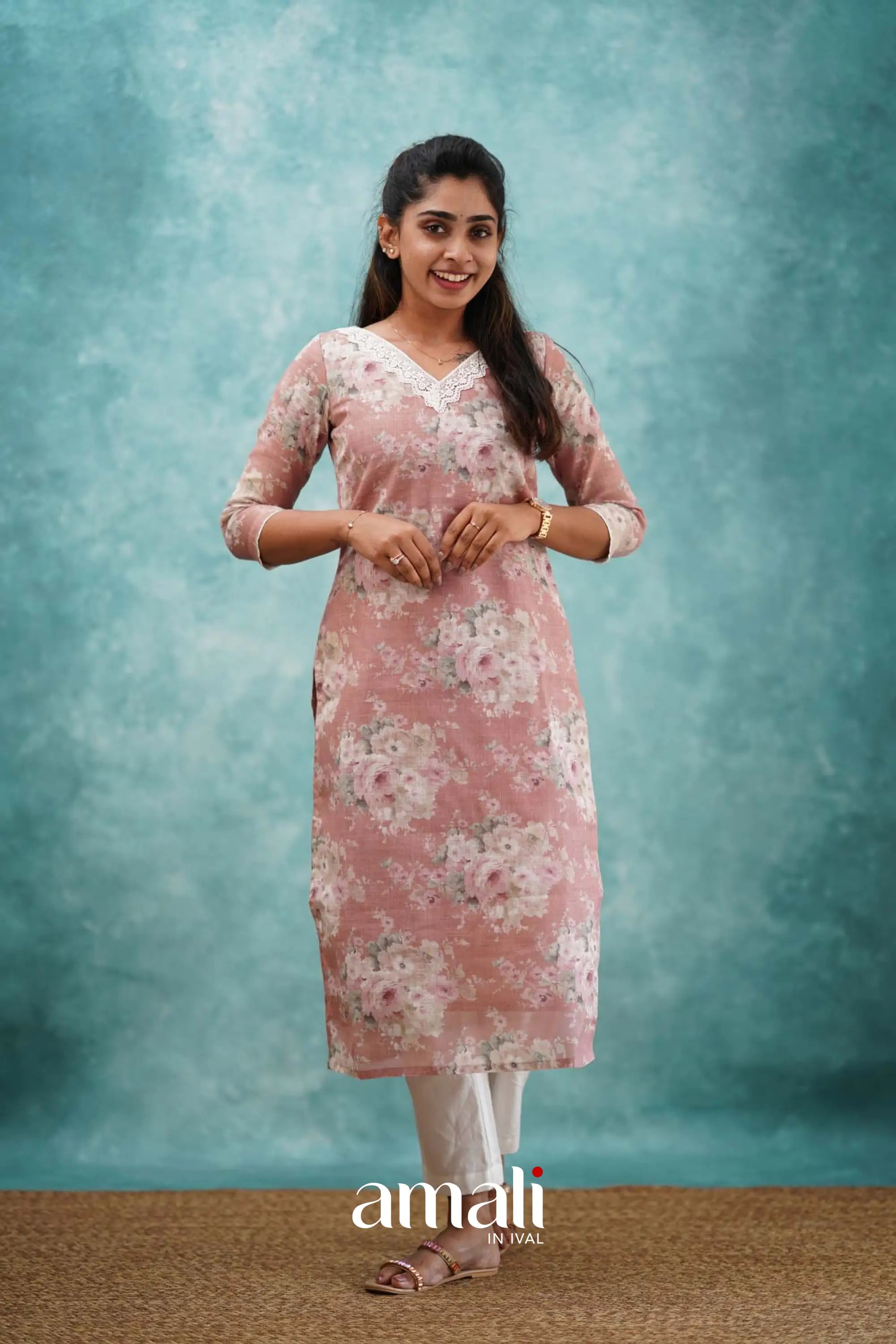 Peach Semi Linen Co-ord Set Co-ord sets