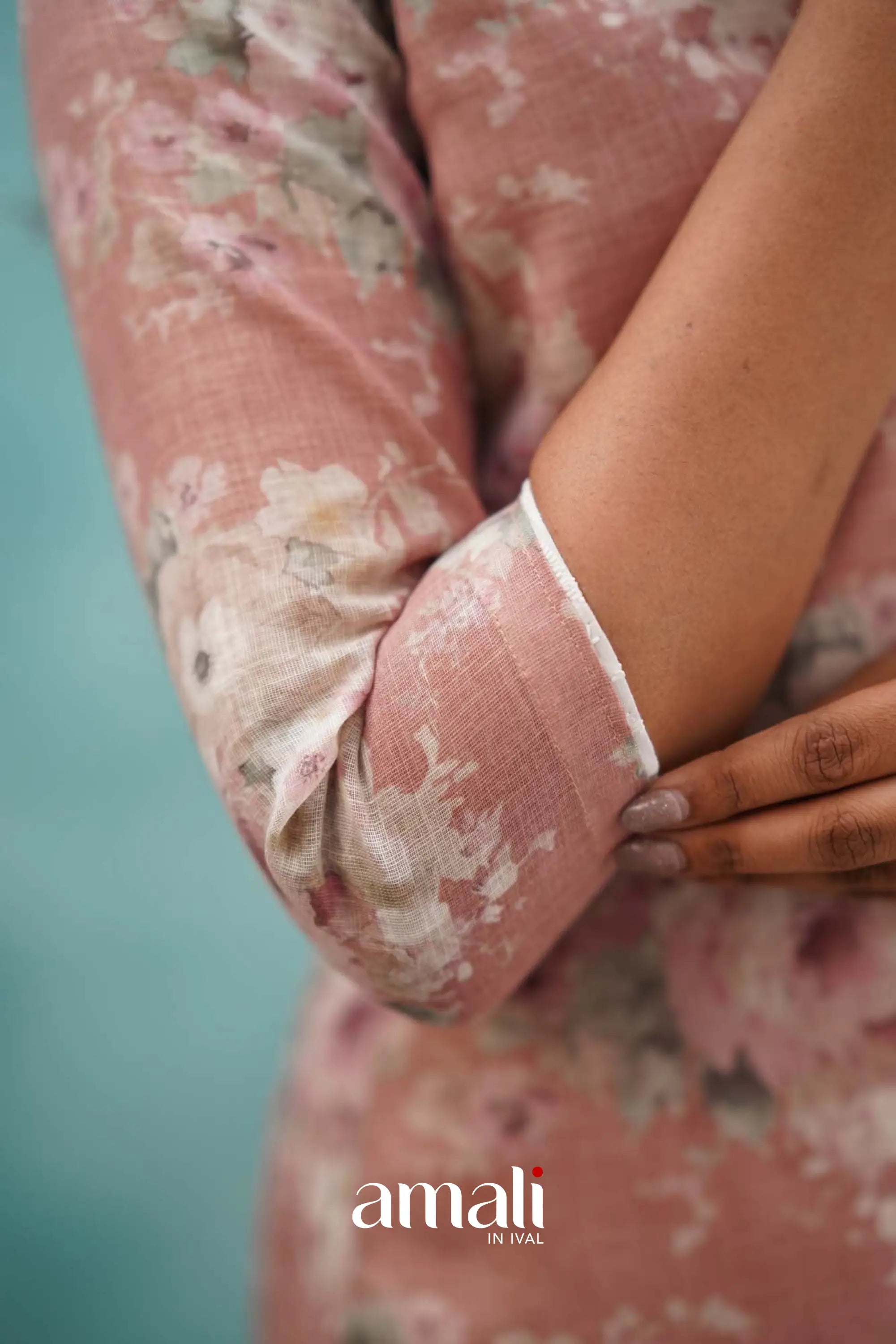 Peach Semi Linen Co-ord Set Co-ord sets