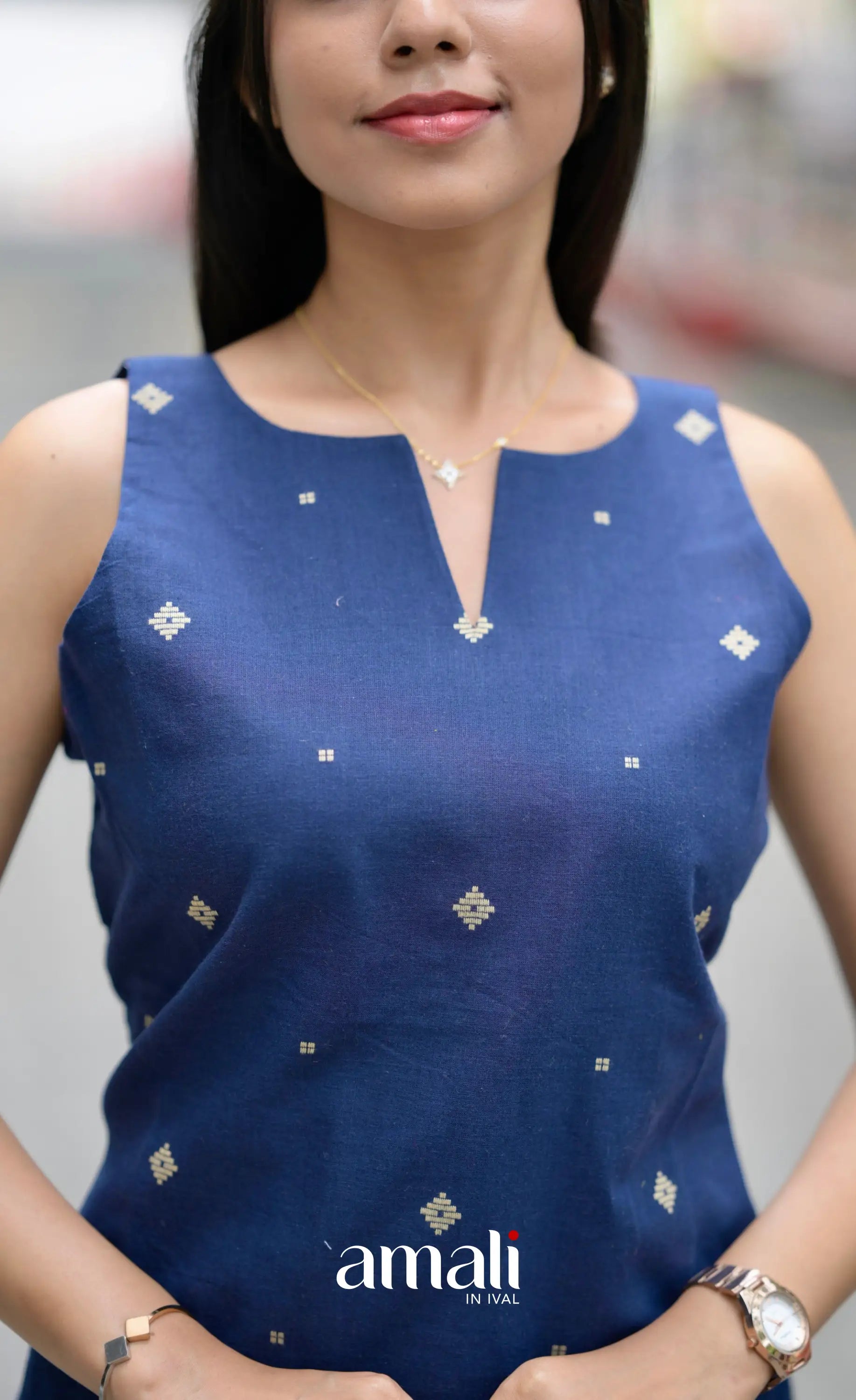 Priyo co-ord set- Navy Blue salwar