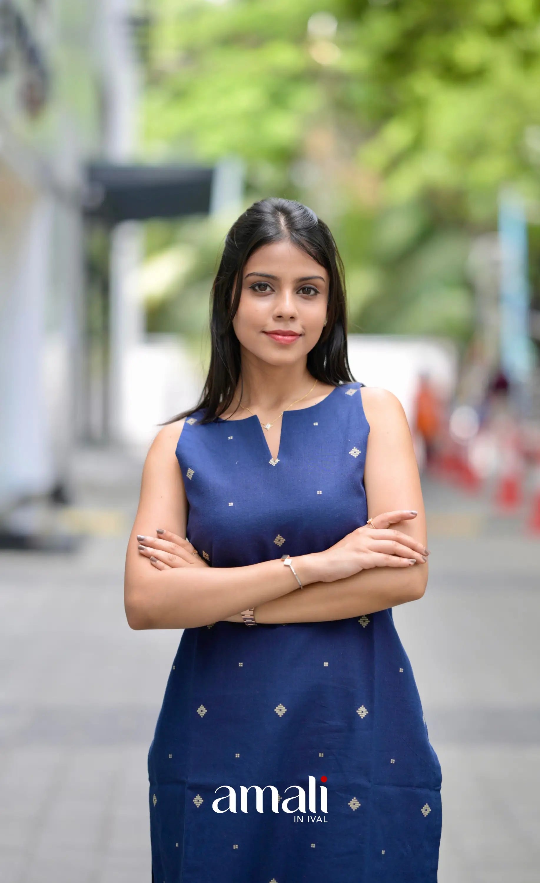 Priyo co-ord set- Navy Blue salwar