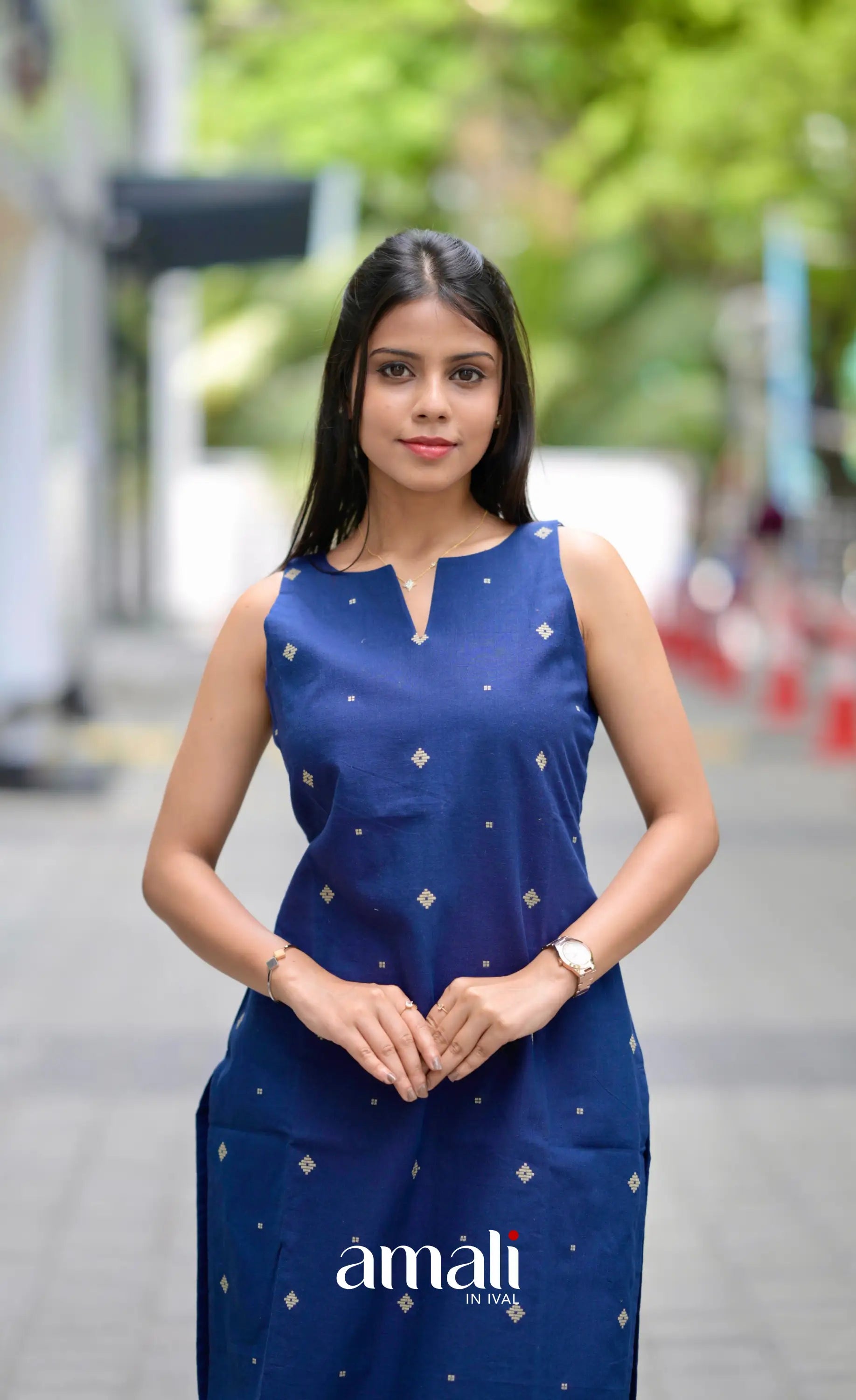 Priyo co-ord set- Navy Blue salwar