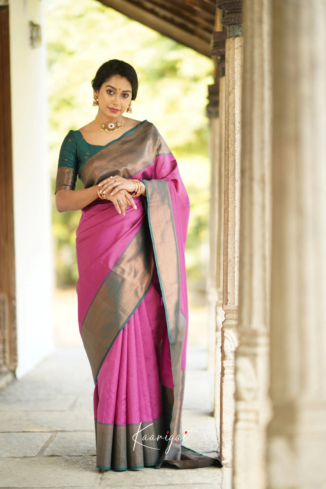 Sita - Boyensberry Pink Semi Silk Saree Sarees