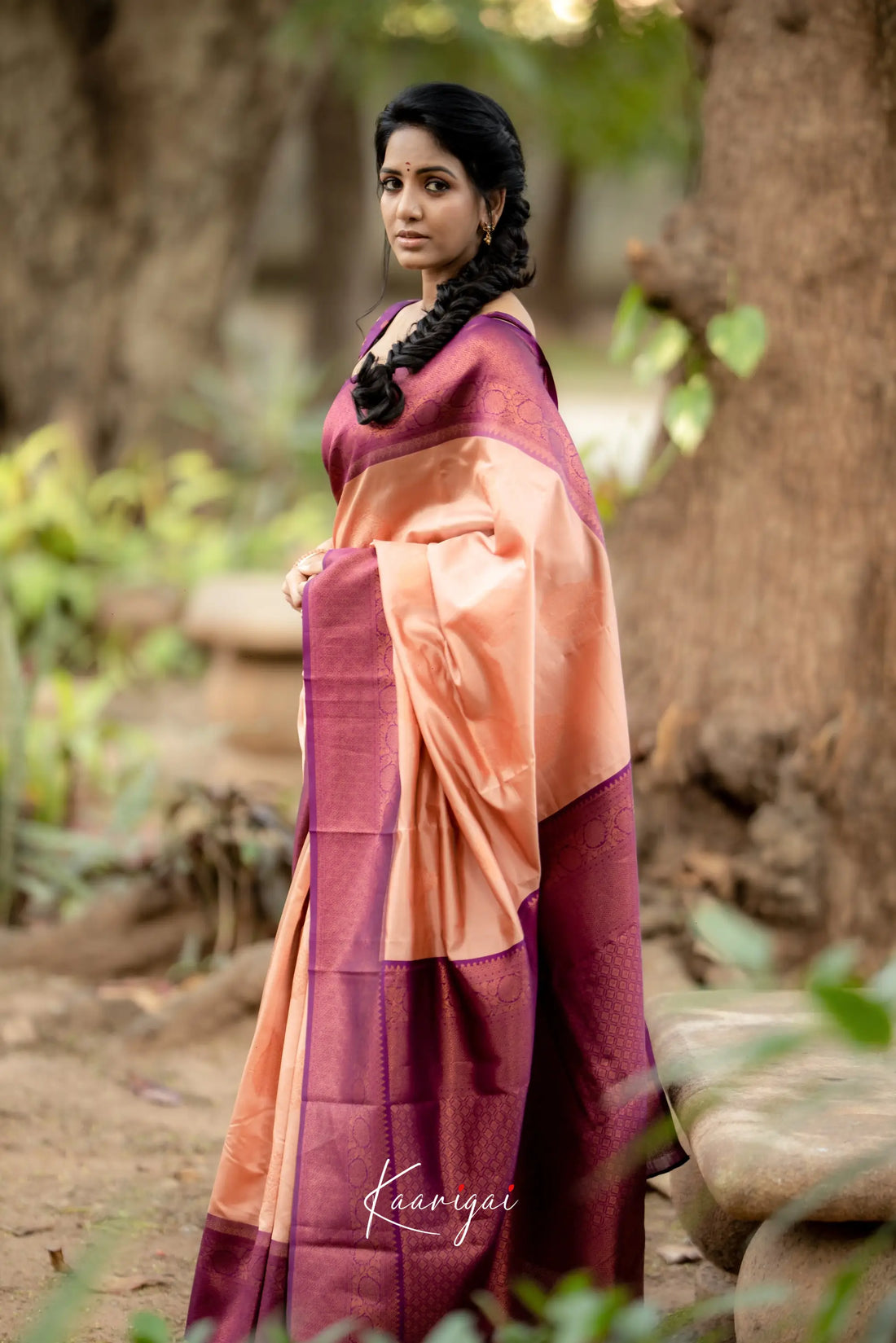 Sita - Peach Semi Silk Saree Sarees