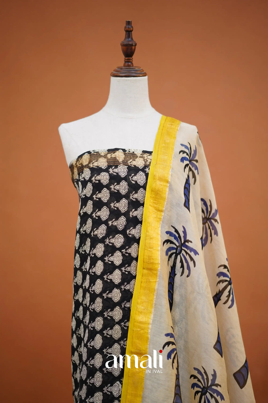 Swara Unstitched Salwar - Black salwar