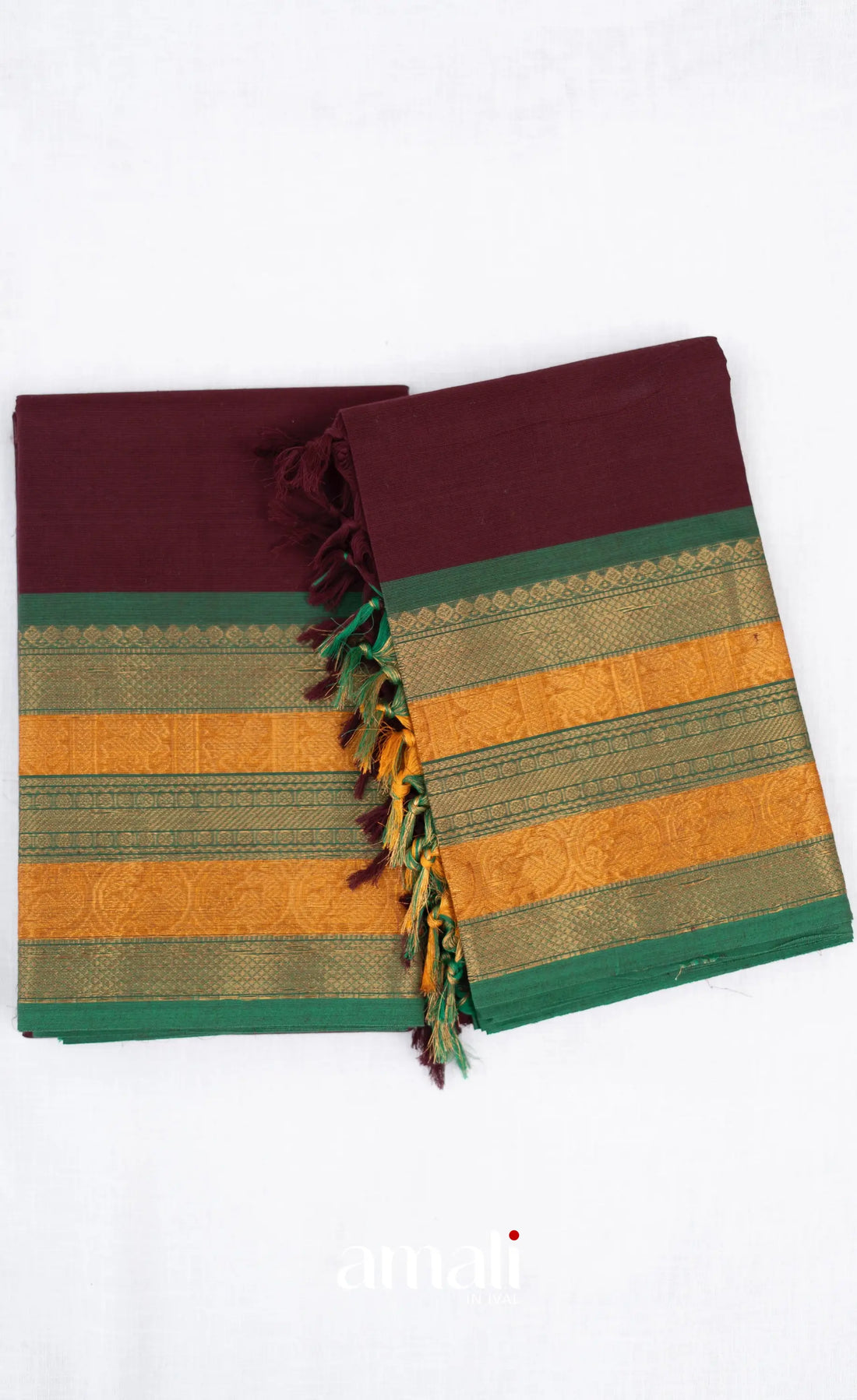 Swara Unstitched Salwar - Dark Maroon and Green salwar