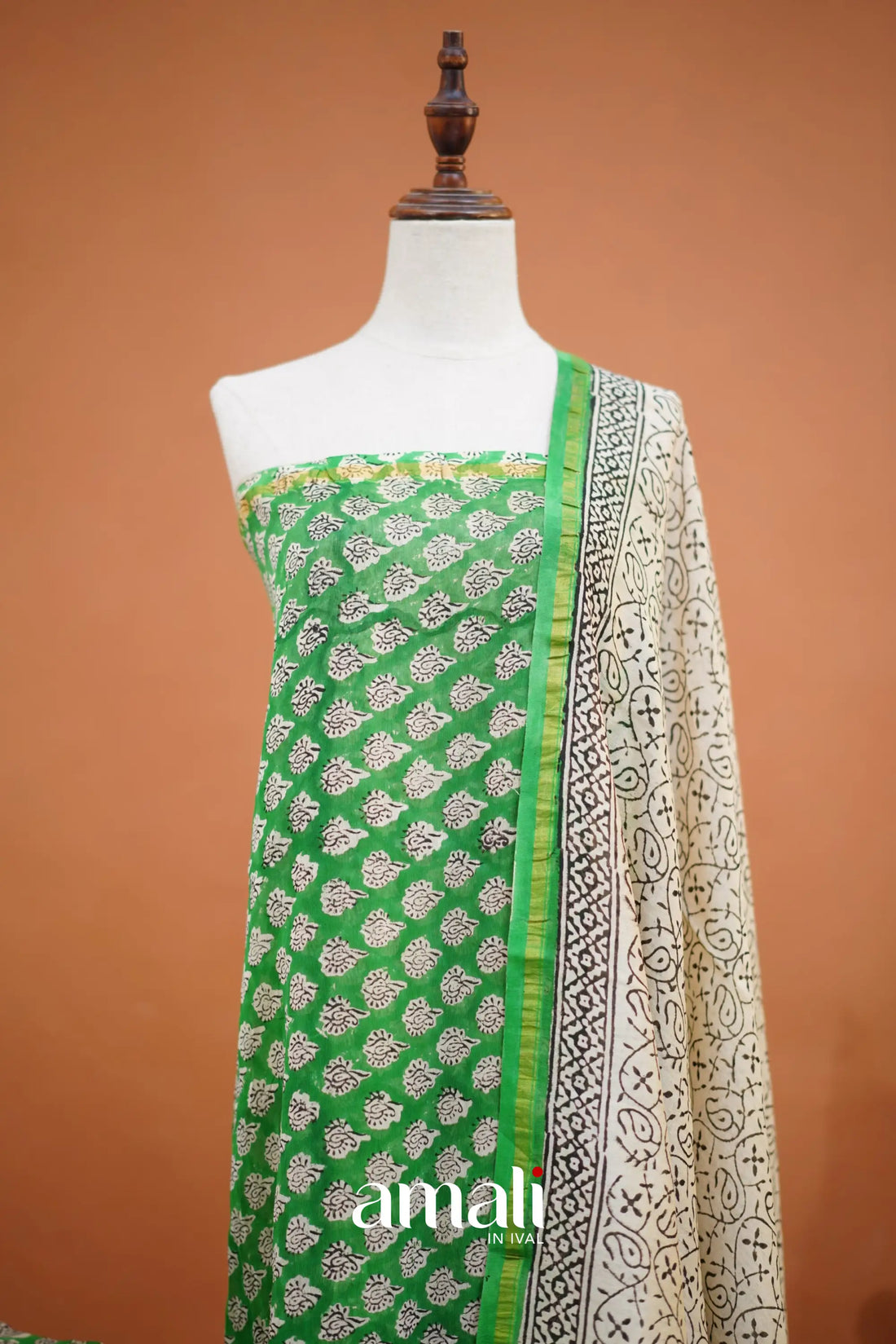 Swara Unstitched Salwar - Green salwar