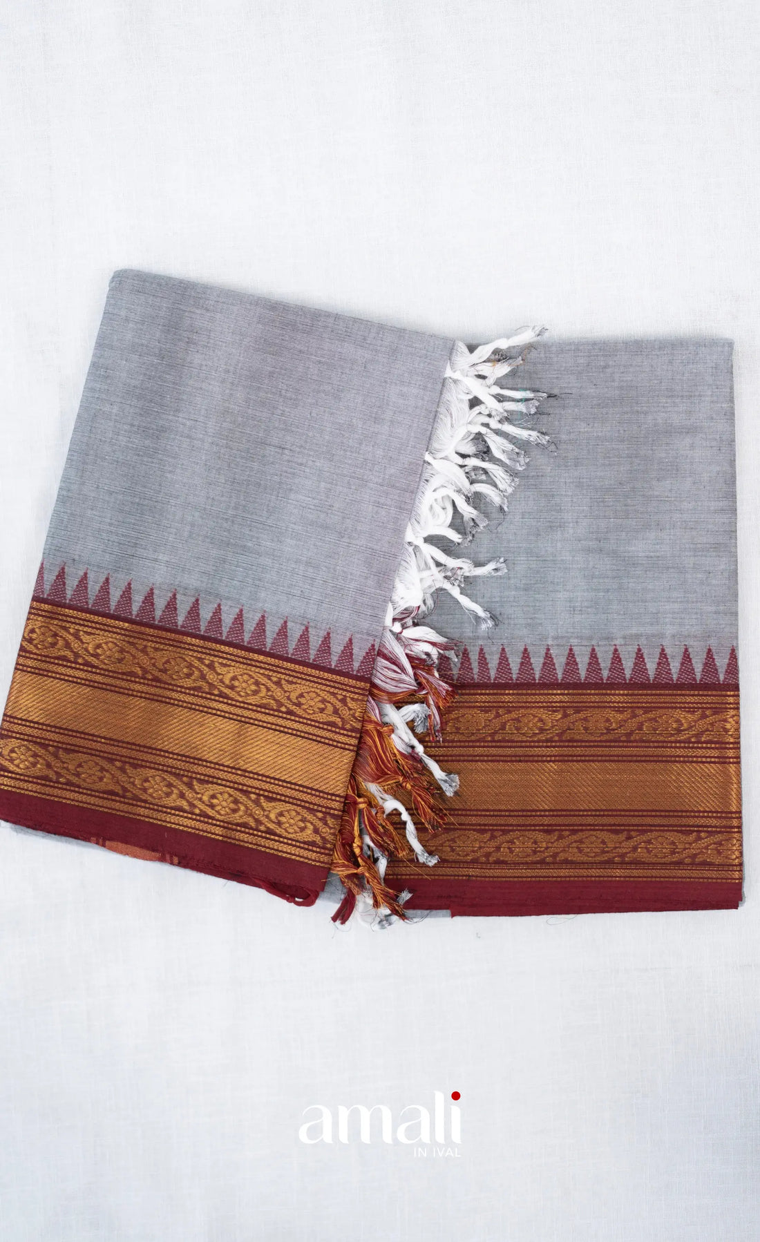 Swara Unstitched Salwar - Grey and Maroon salwar