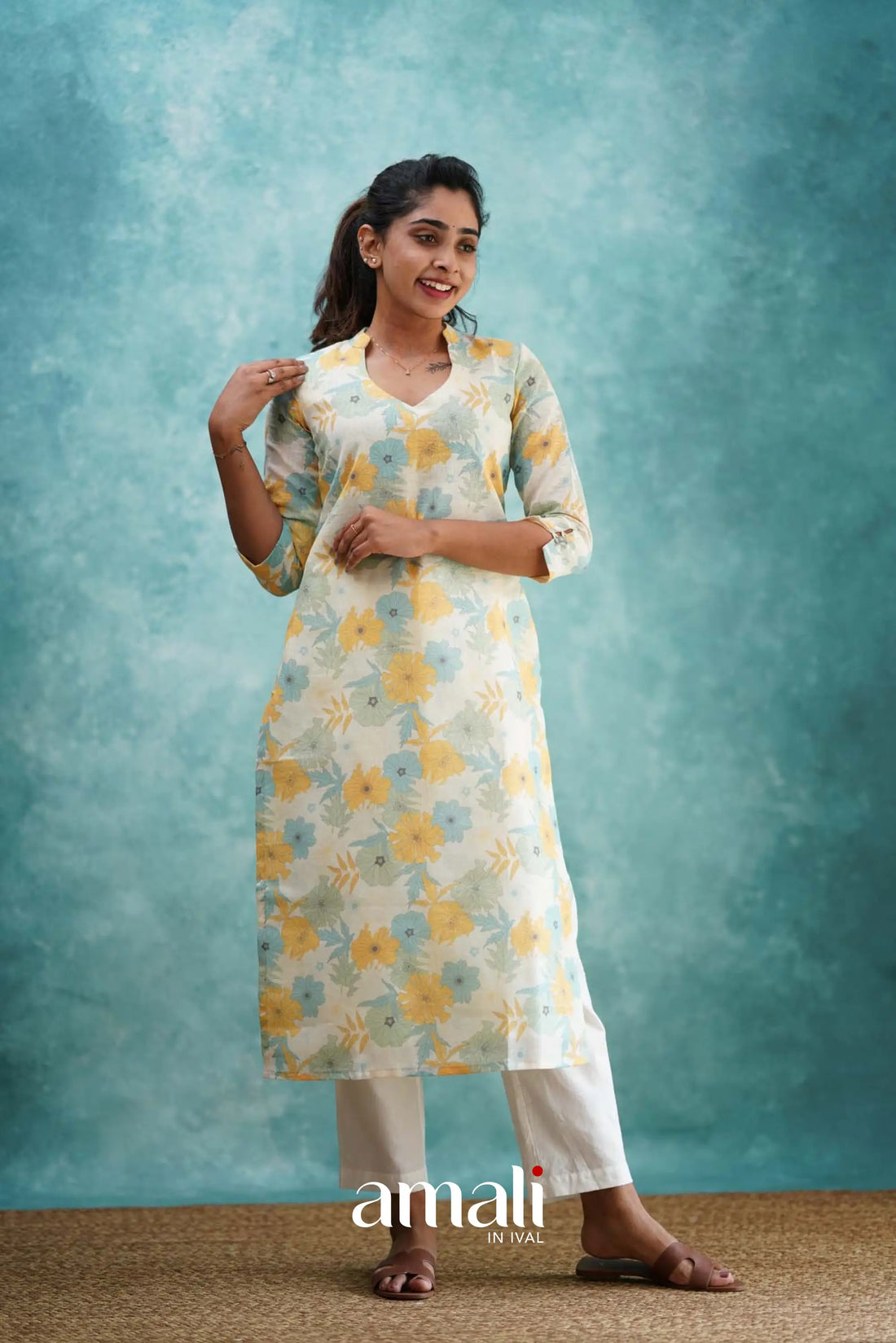 White Semi Linen Co-ord Set Co-ord sets