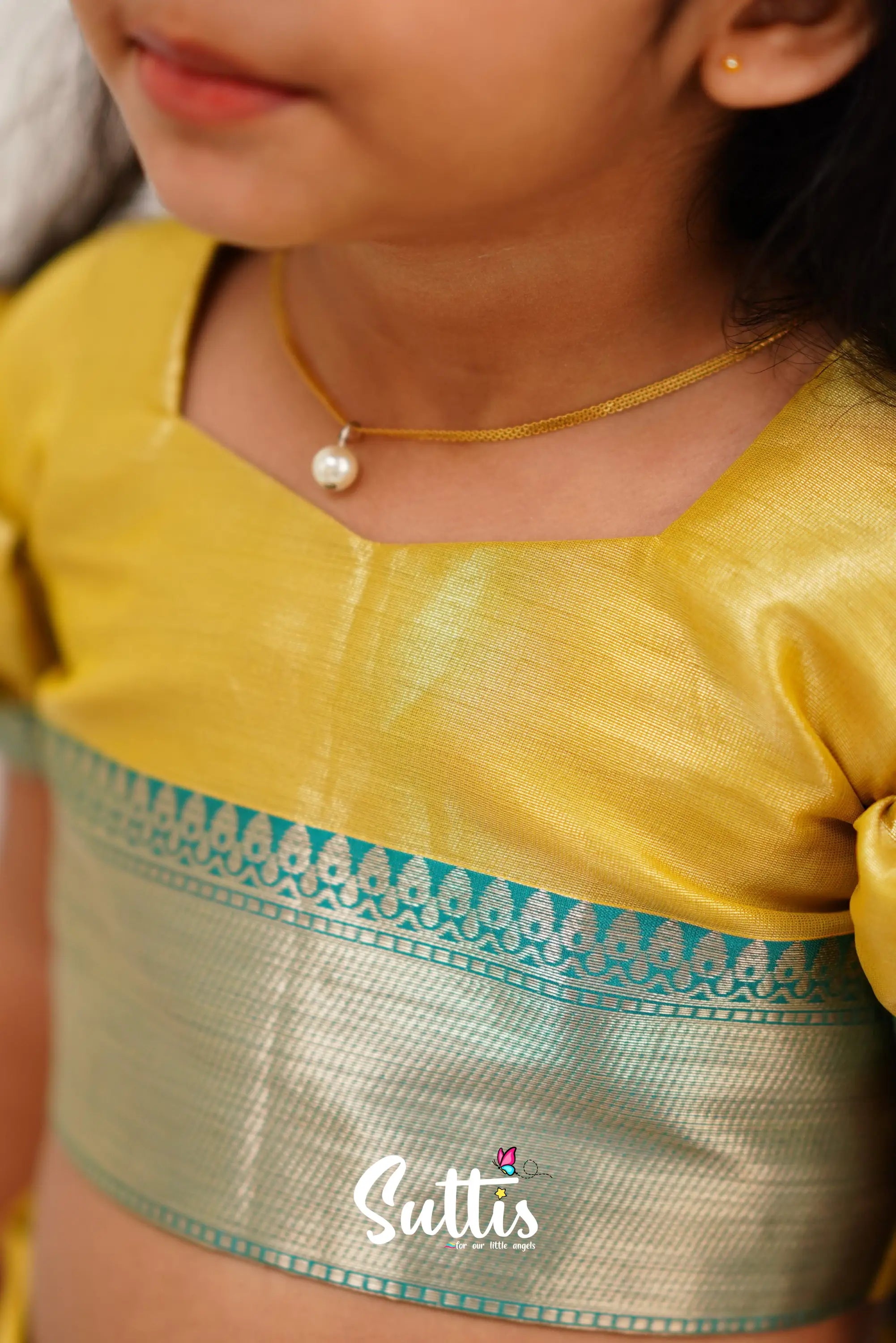 Zara Croptop & Skirt - Yellow Kids-Suttis