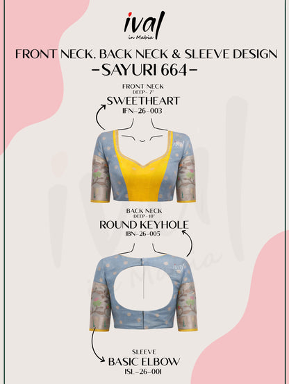 Sayuri Kota Halfsaree - Ash and Yellow