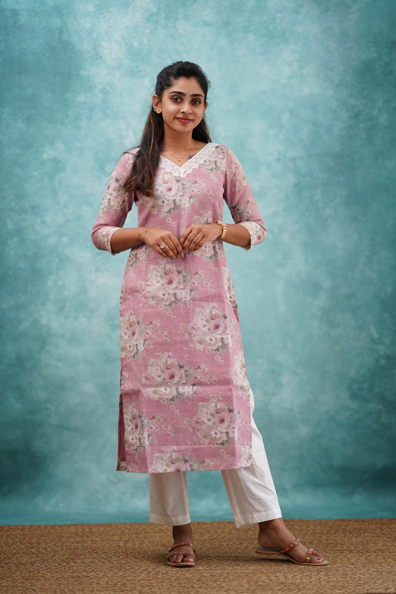 Light Pink Semi Linen Co-ord Set