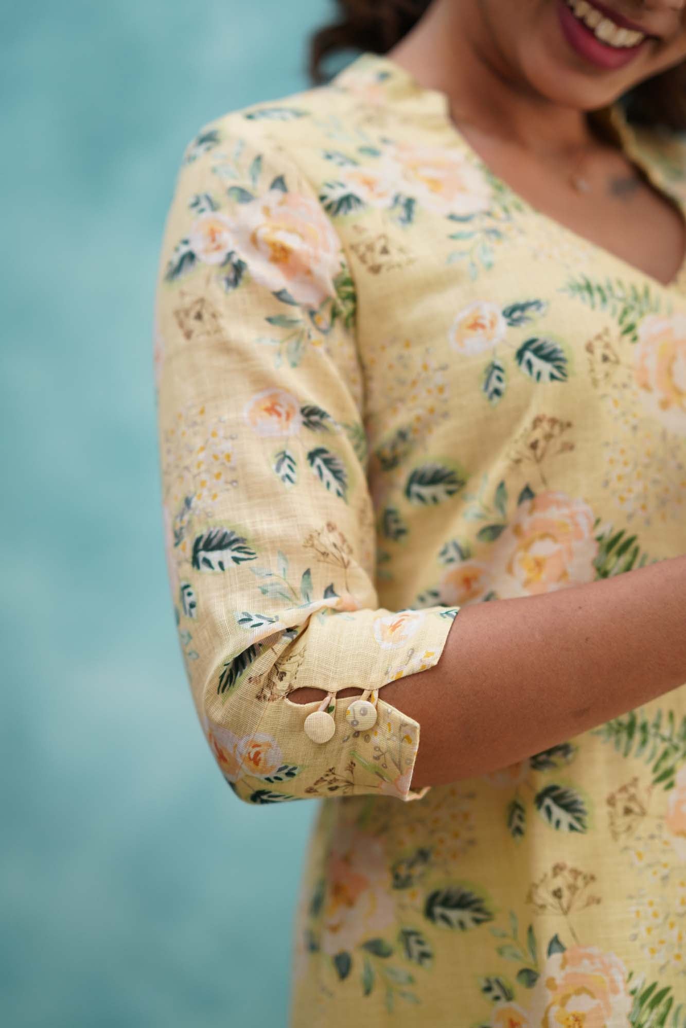 Light Yellow Semi Linen Co-ord Set