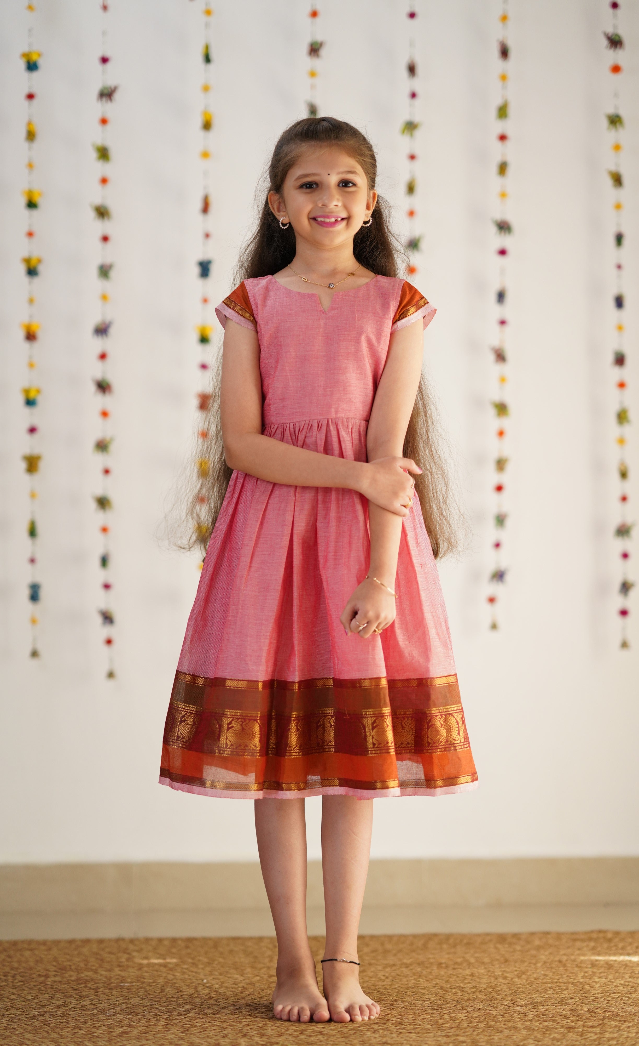 Raaga Cotton Frock- Pink