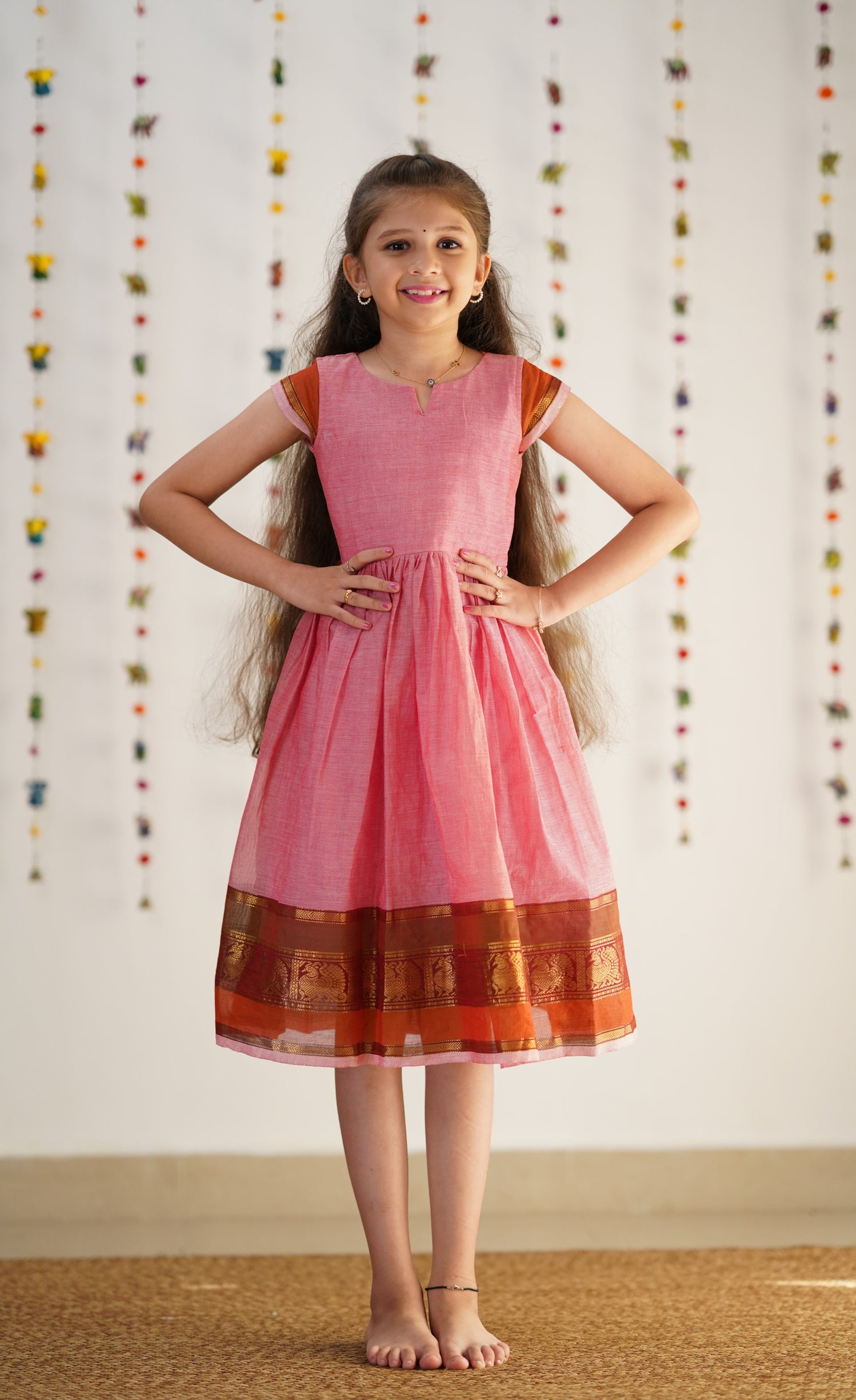 Raaga Cotton Frock- Pink