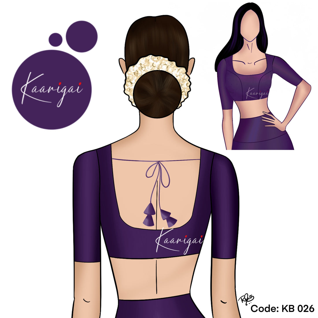 Kaarigai Plain Raw Silk Blouse