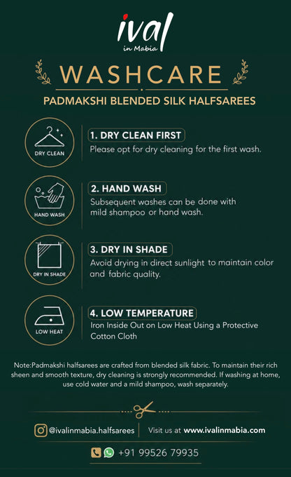 Padmakshi Lavender and Dark Purplish Wine Blended Silk Halfsaree