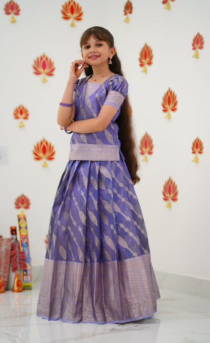 Organza Pavadai Sattai - Lavendera nd Purple