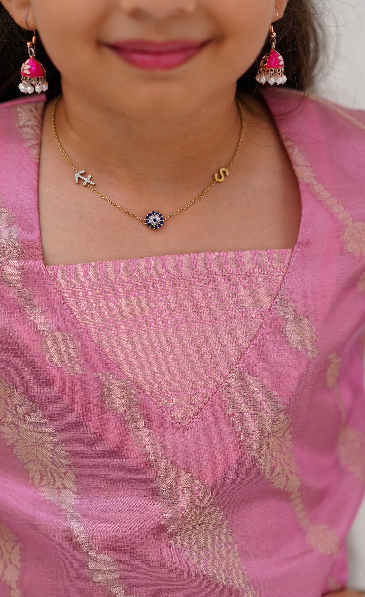 Organza Pavadai Sattai - Pink and Baby Pink