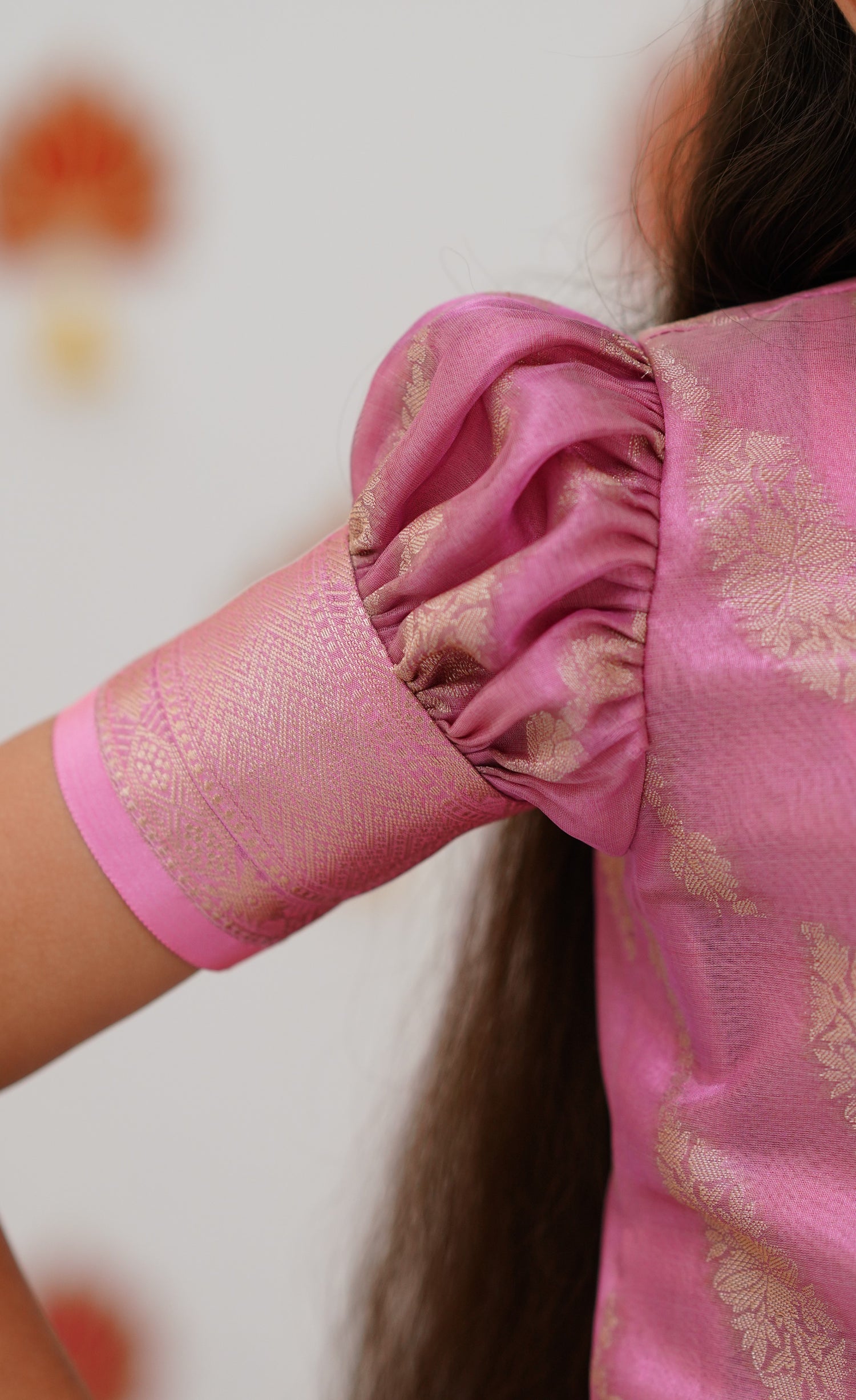 Organza Pavadai Sattai - Pink and Baby Pink