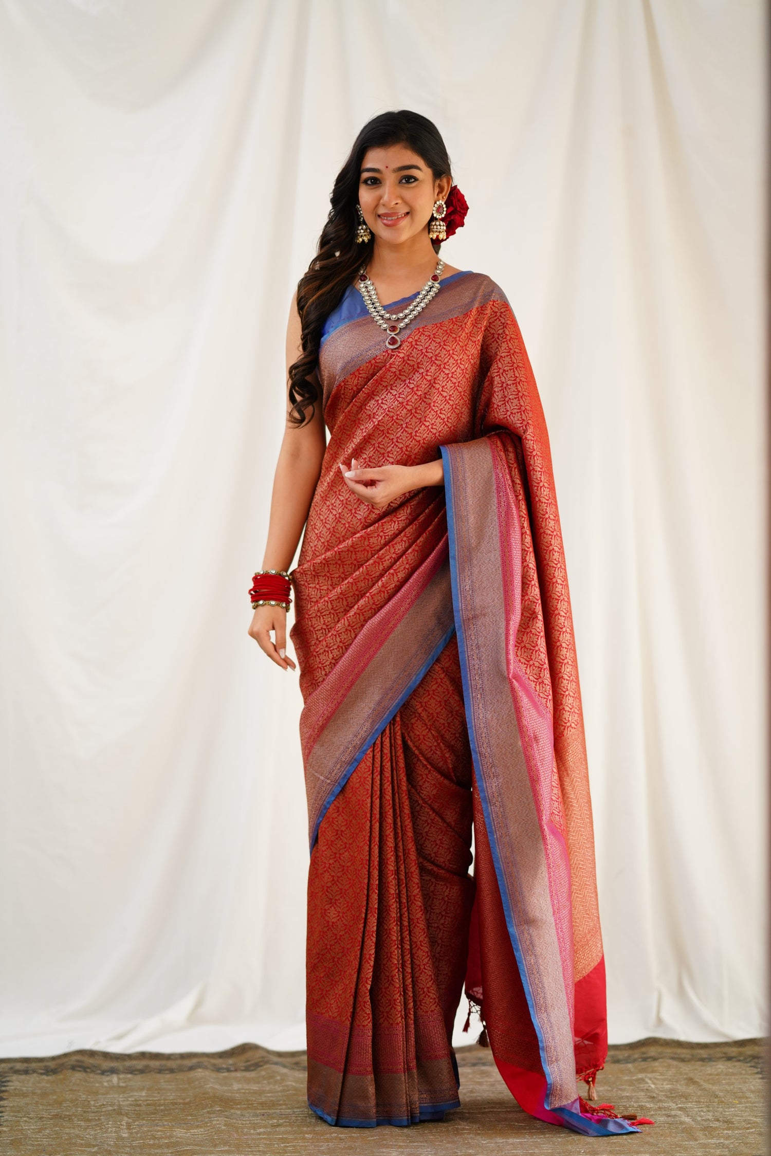 Antara Banarassi Silk Saree - Maroon