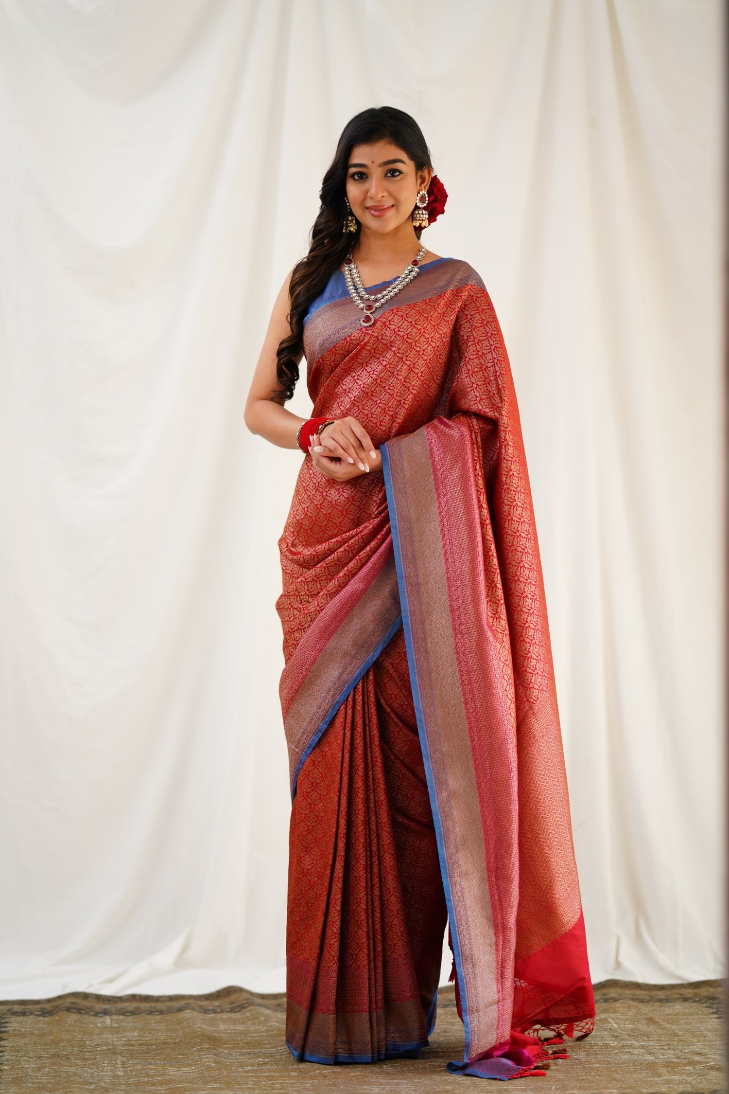 Antara Banarassi Silk Saree - Maroon