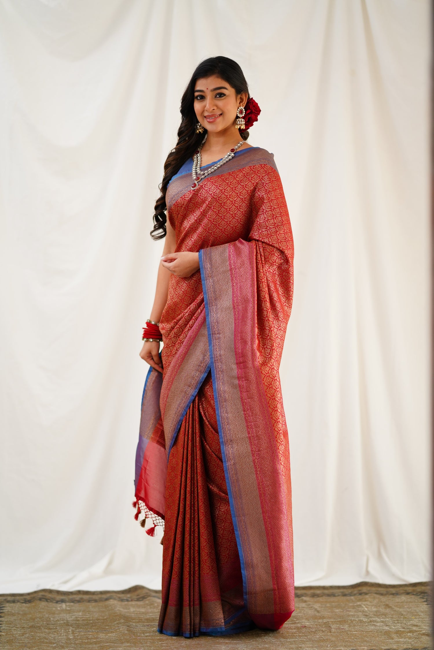 Antara Banarassi Silk Saree - Maroon