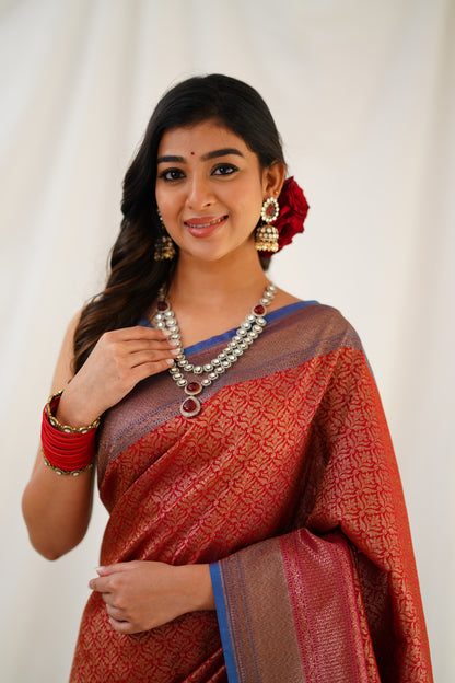 Antara Banarassi Silk Saree - Maroon