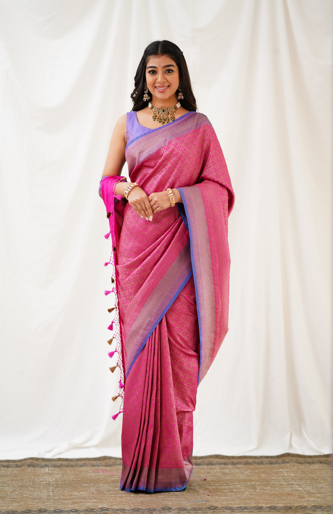 Antara Banarassi Silk Saree - Pink