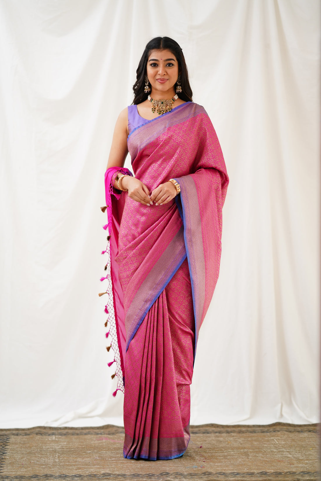 Antara Banarassi Silk Saree - Pink