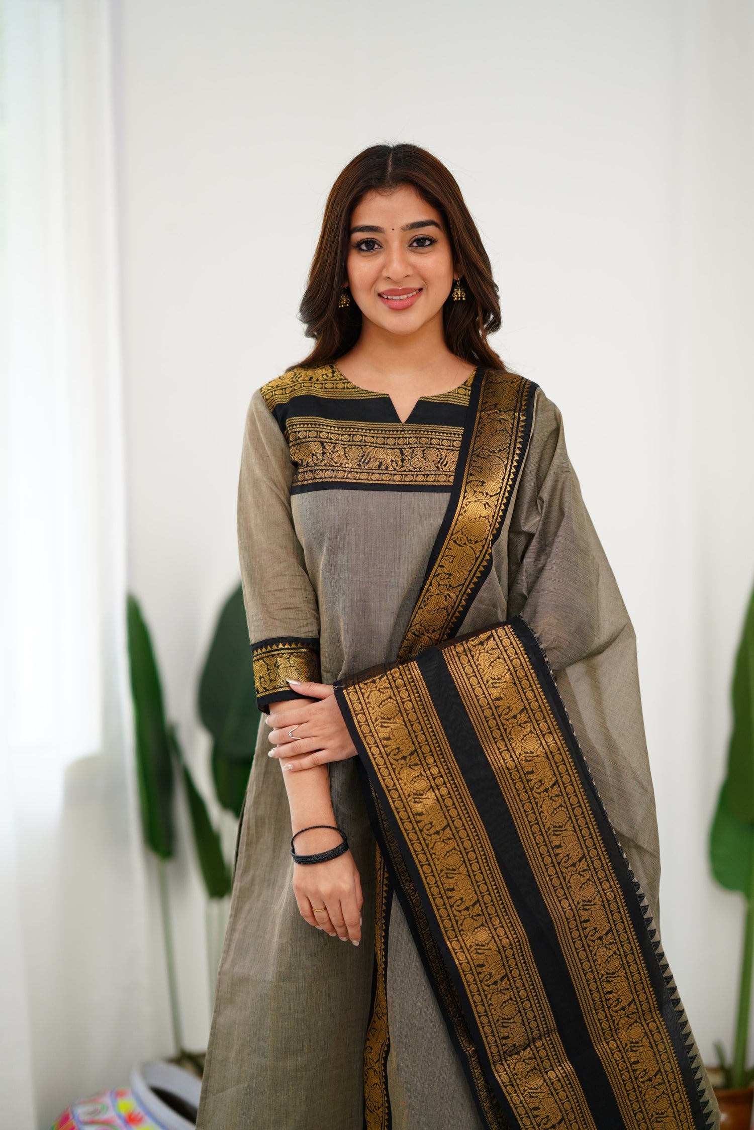 Meera Cotton Salwar - Ash